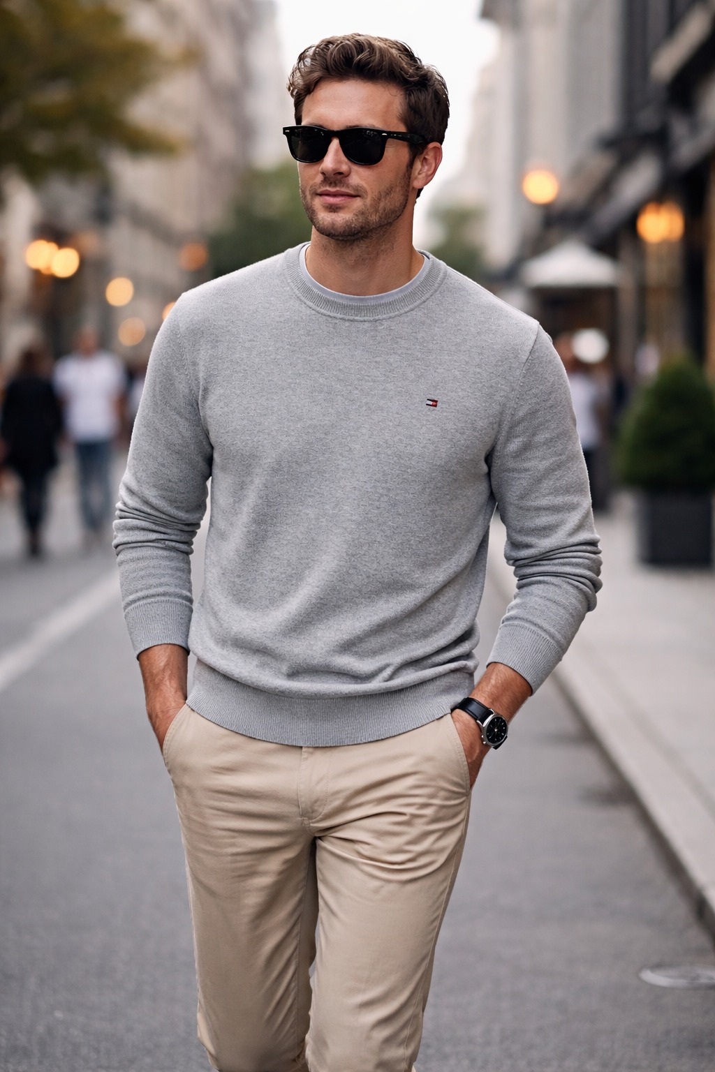 Áo Sweater Chính Hãng - Áo Len Tommy Hilfiger 'Grey' - 78J8322-030