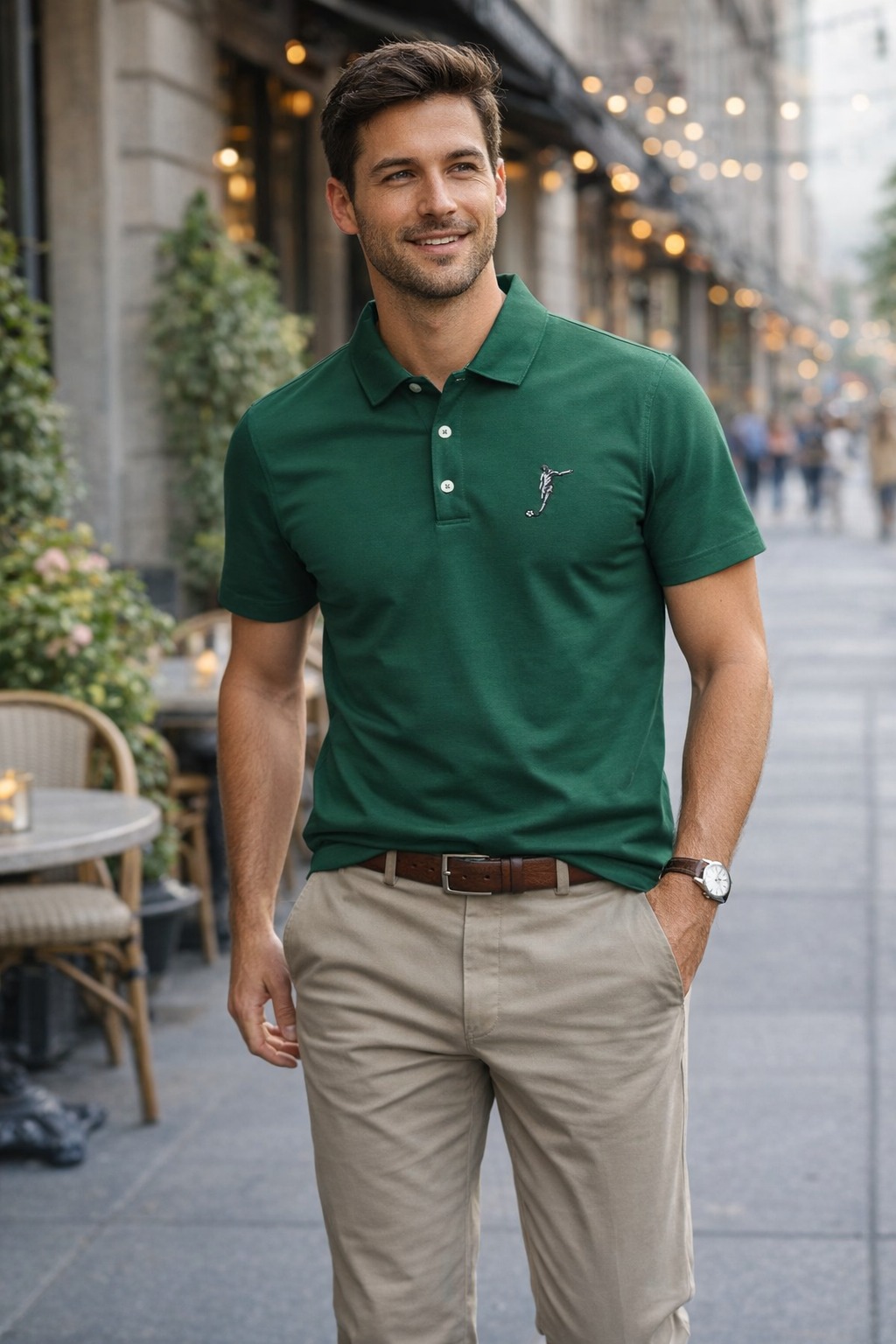 Áo Polo Chính Hãng - Nike Club Logo Football Màu Xanh Lá Cây - CLF-013