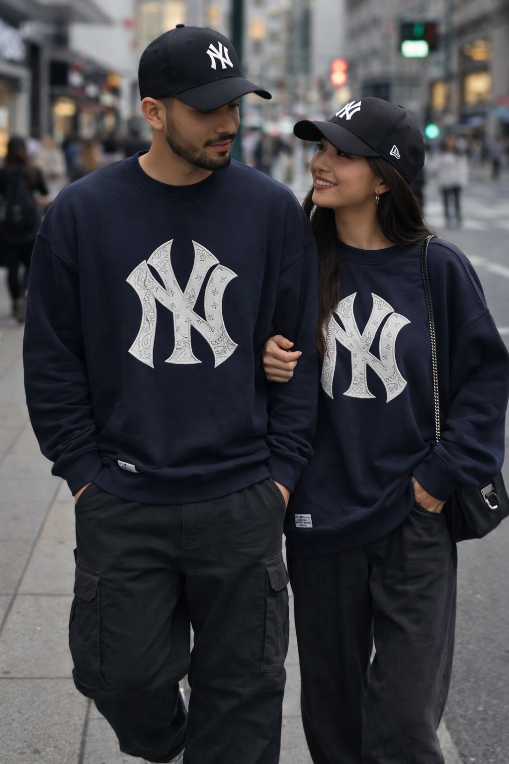 Áo Sweater Chính Hãng - New Era x MLB NY Paisley Navy - 13781126