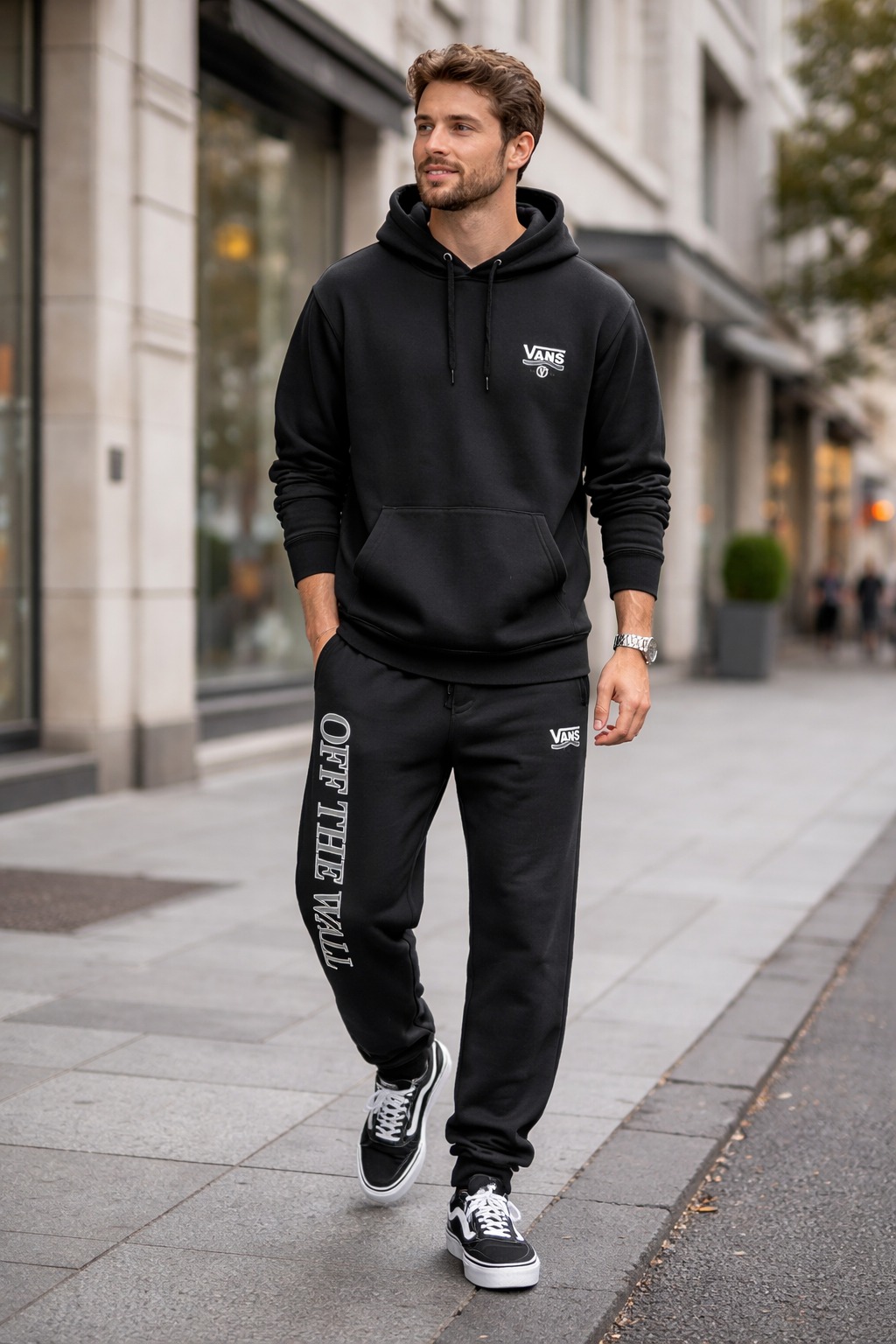 BỘ THỂ THAO CHÍNH HÃNG - Vans Side Seal Men's 'Black' - VN0009T1-BLK