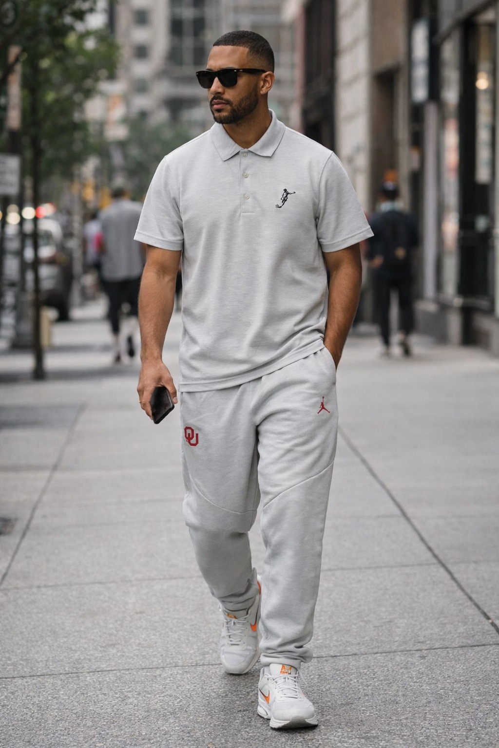 Áo Polo Chính Hãng - Nike Club Logo Football Màu Xám - PNF-021