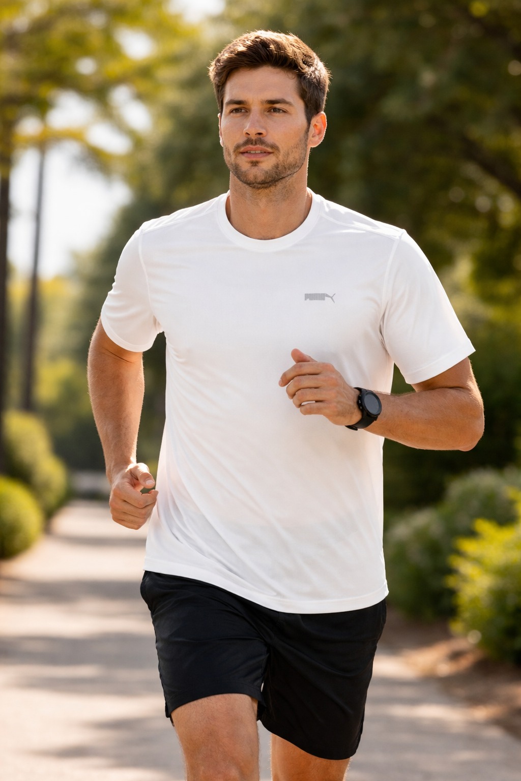 Áo Tshirts Chính Hãng - Puma Studio Man Run Fav Ss Tee 'White' - 939637-100