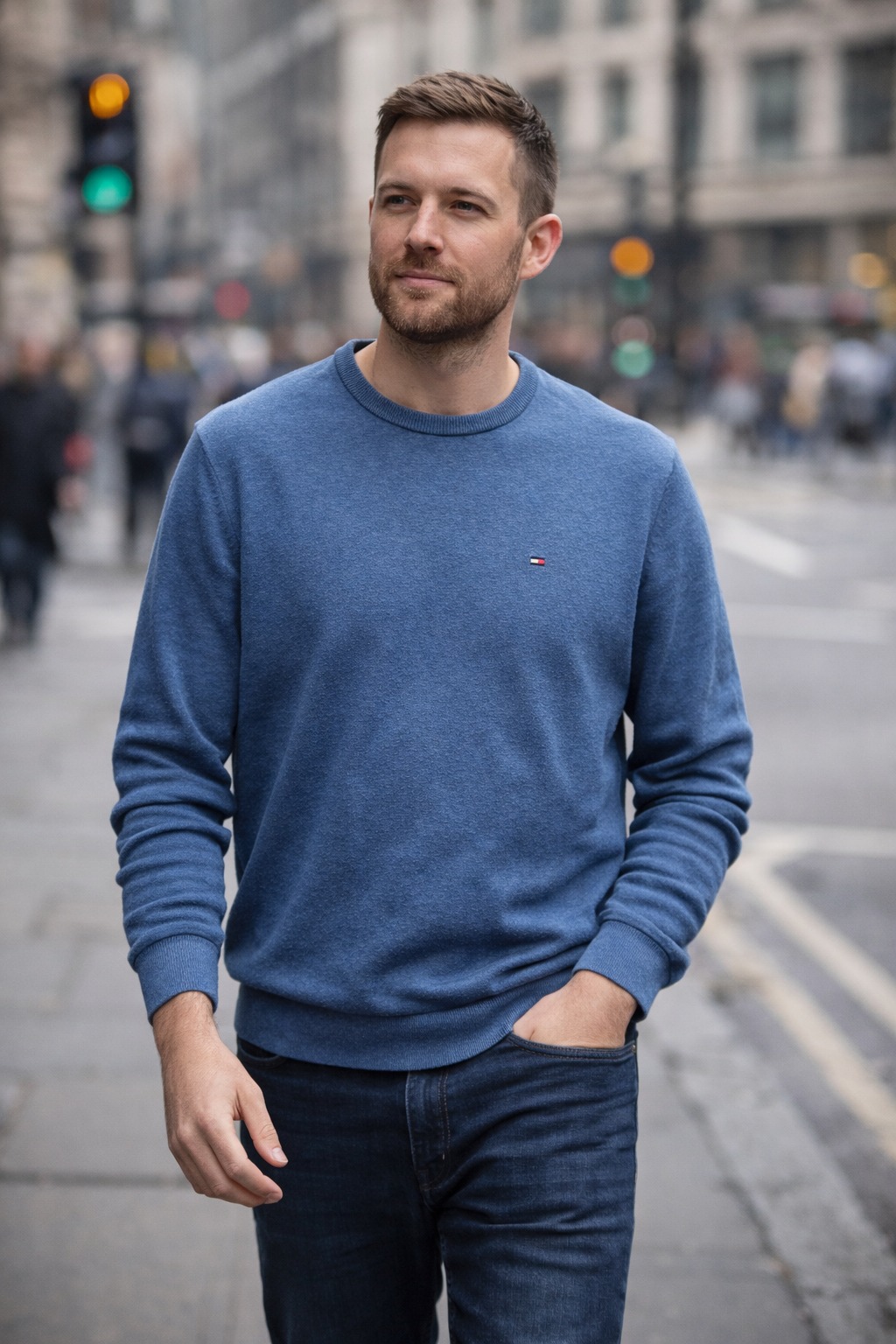 Áo Sweater Chính Hãng - Áo Len Tommy Hilfiger 'Navy' - 78J8320-463