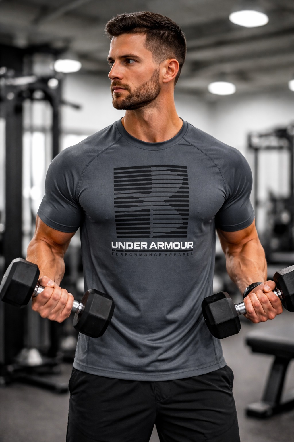 ÁO TSHIRTS CHÍNH HÃNG - Áo Thun Under Armour Men's 'Dark Grey'- 1367701-011