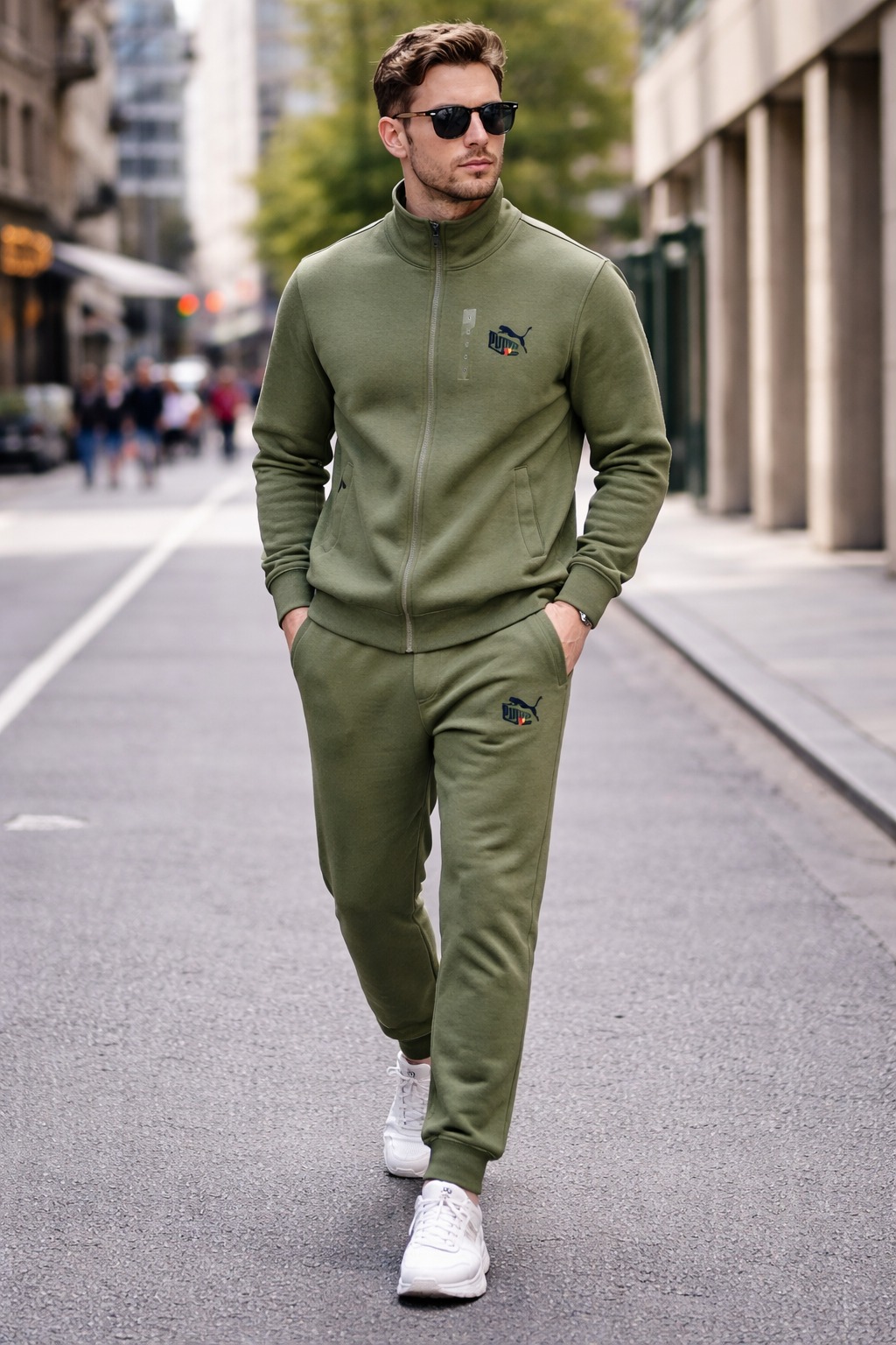 Bộ Thể Thao Chính Hãng - Puma Jeans Jogger 'Olive' -BPM-128