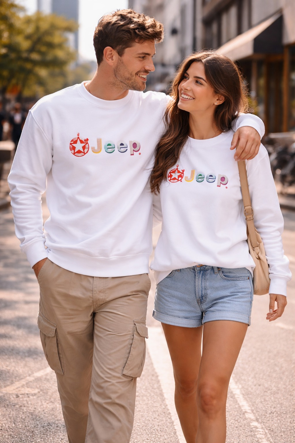 ÁO SWEATSHIRTS CHÍNH HÃNG - Sweatshirts Jeep White - JEEP-100