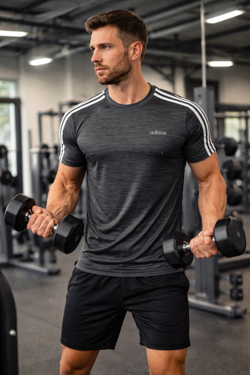 ÁO TSHIRTS CHÍNH HÃNG - Adidas Men's 3 Stripes SS Training T-Shirt - EC1243