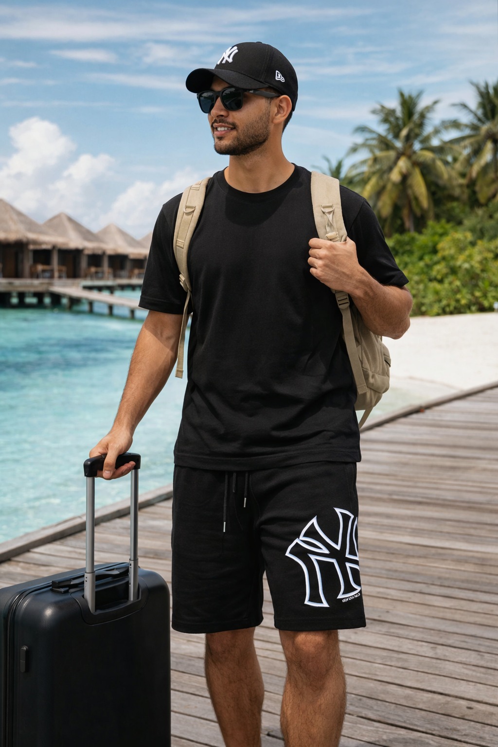 Quần Short Chính Hãng - Quần New Era x MLB - Big Logo Đen - 13357632