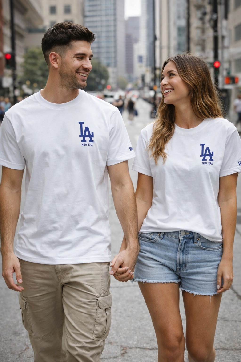 Áo Tshirts Chính Hãng - Áo Thun New Era x MLB LA Trắng Big Logo - 14405338