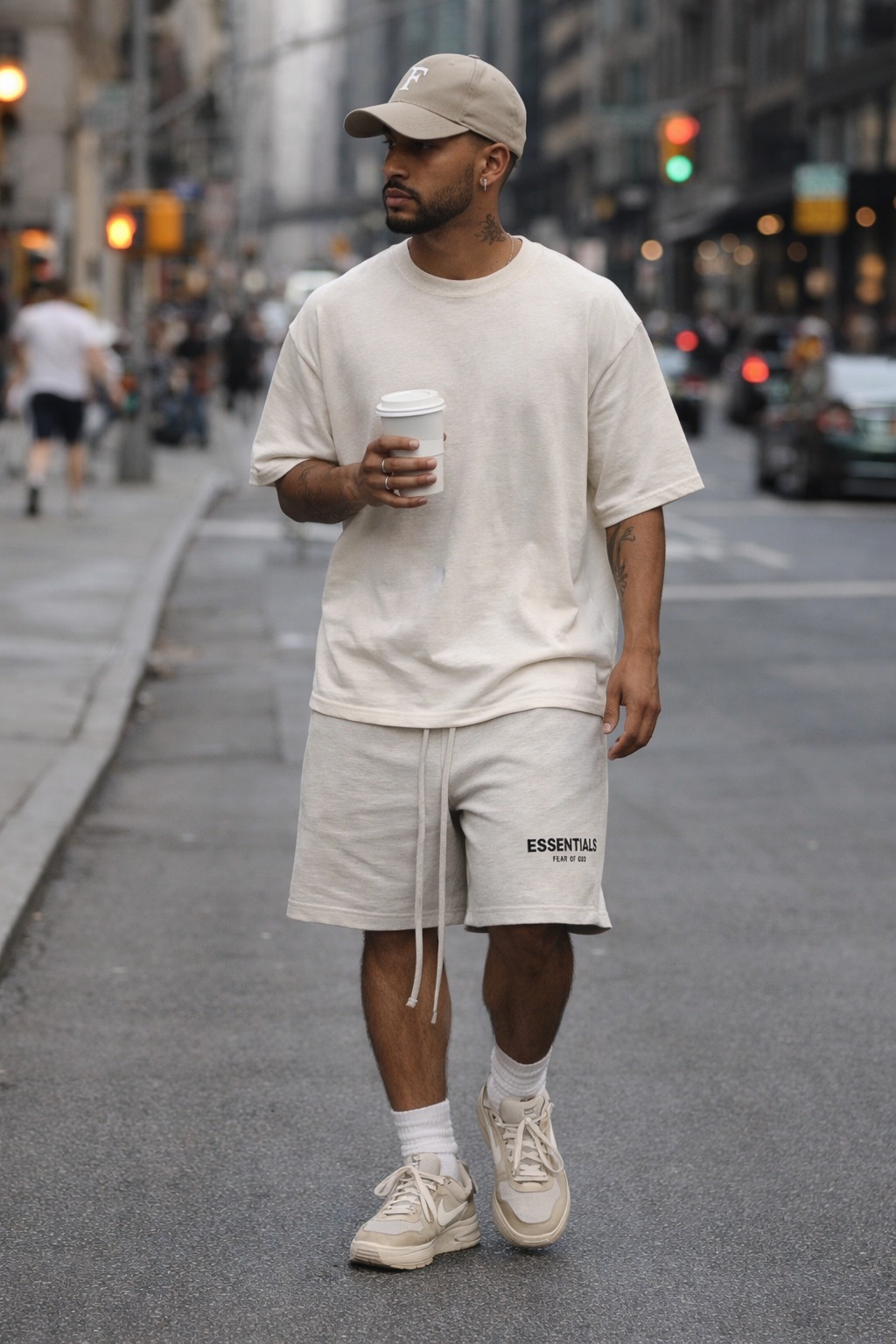 Quần Shorts Chính Hãng - FOG Essentials Sweatershort 'Light Oatmeal' - 160BT212012F