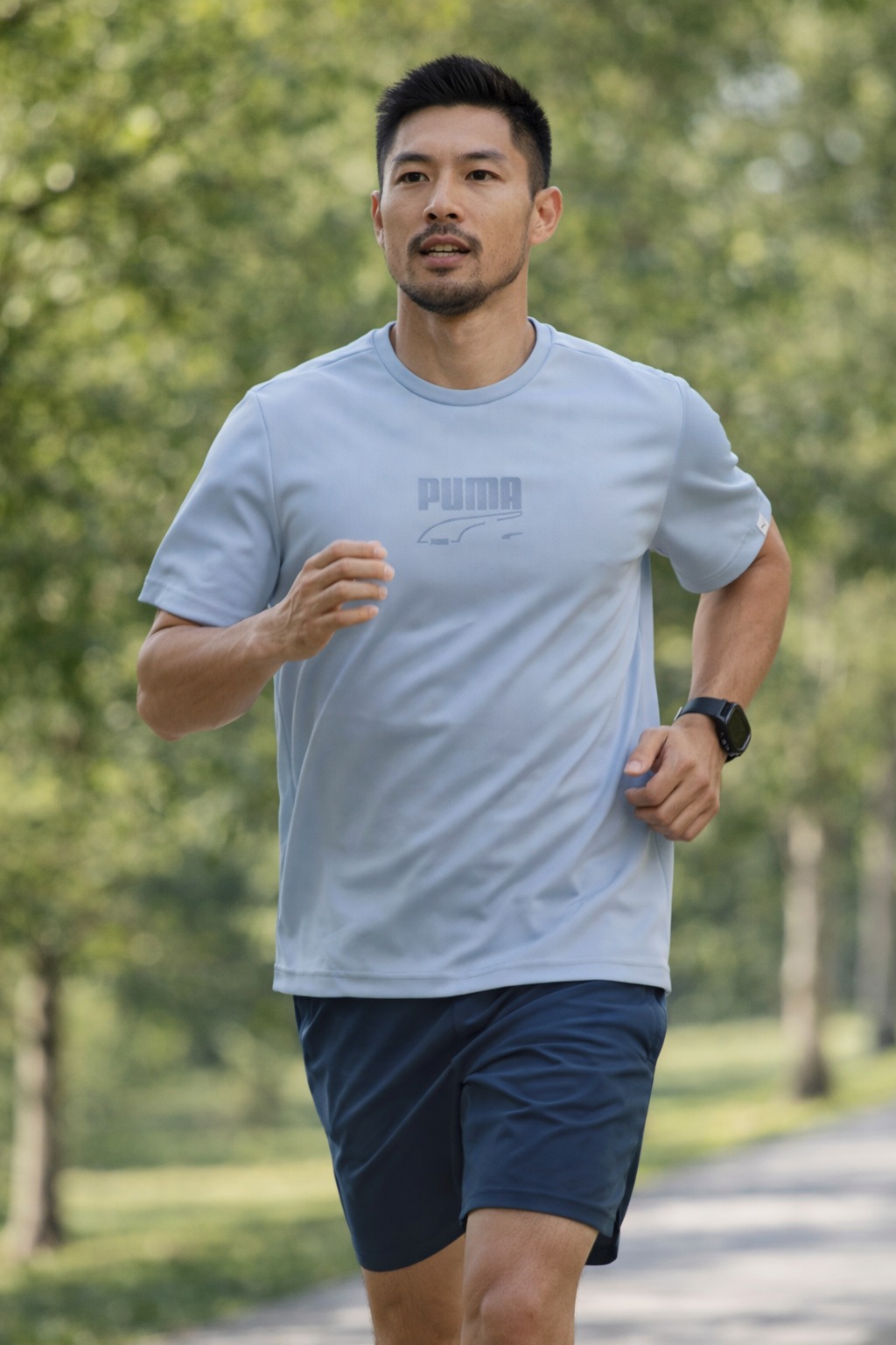 Áo Tshirts Chính Hãng - Puma Studio Man Run Fav Ss Tee Blue - T3GHN-02