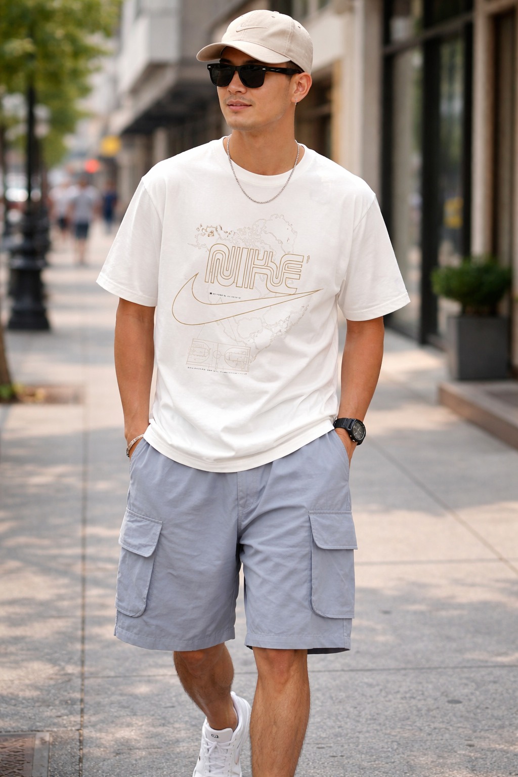 Quần Shorts Chính Hãng - Uniqlo Cargo Shorts in Khaki Fabric 'Grey' - 272-467397-GRE