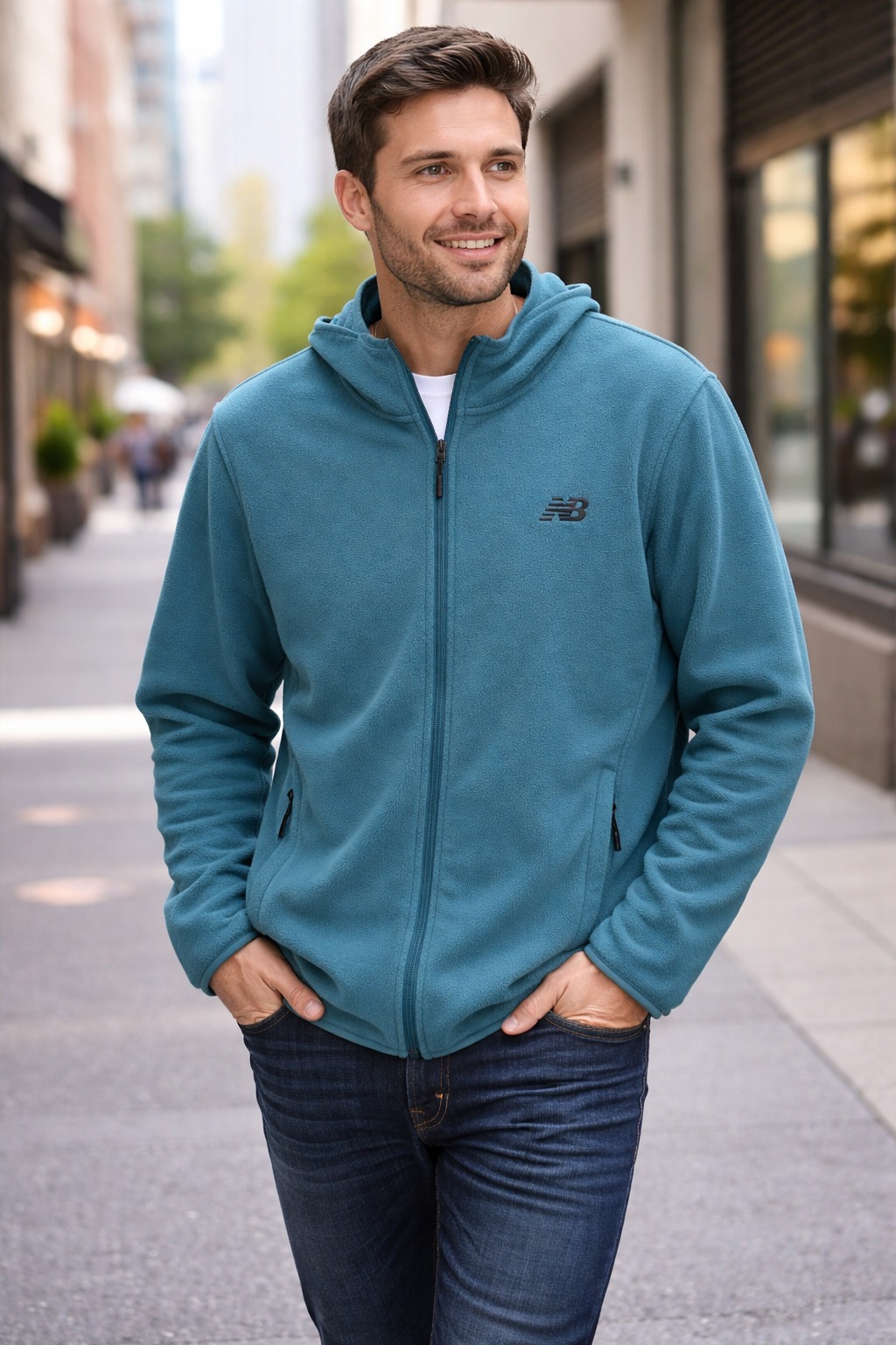 Áo Khoác Chính Hãng - New Balance Nỉ 'Cobalt Green' - KNB-400