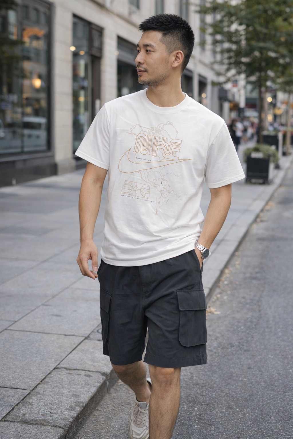 Quần Shorts Chính Hãng - Uniqlo Cargo Shorts in Khaki Fabric 'Black' - 272-467397-BLK