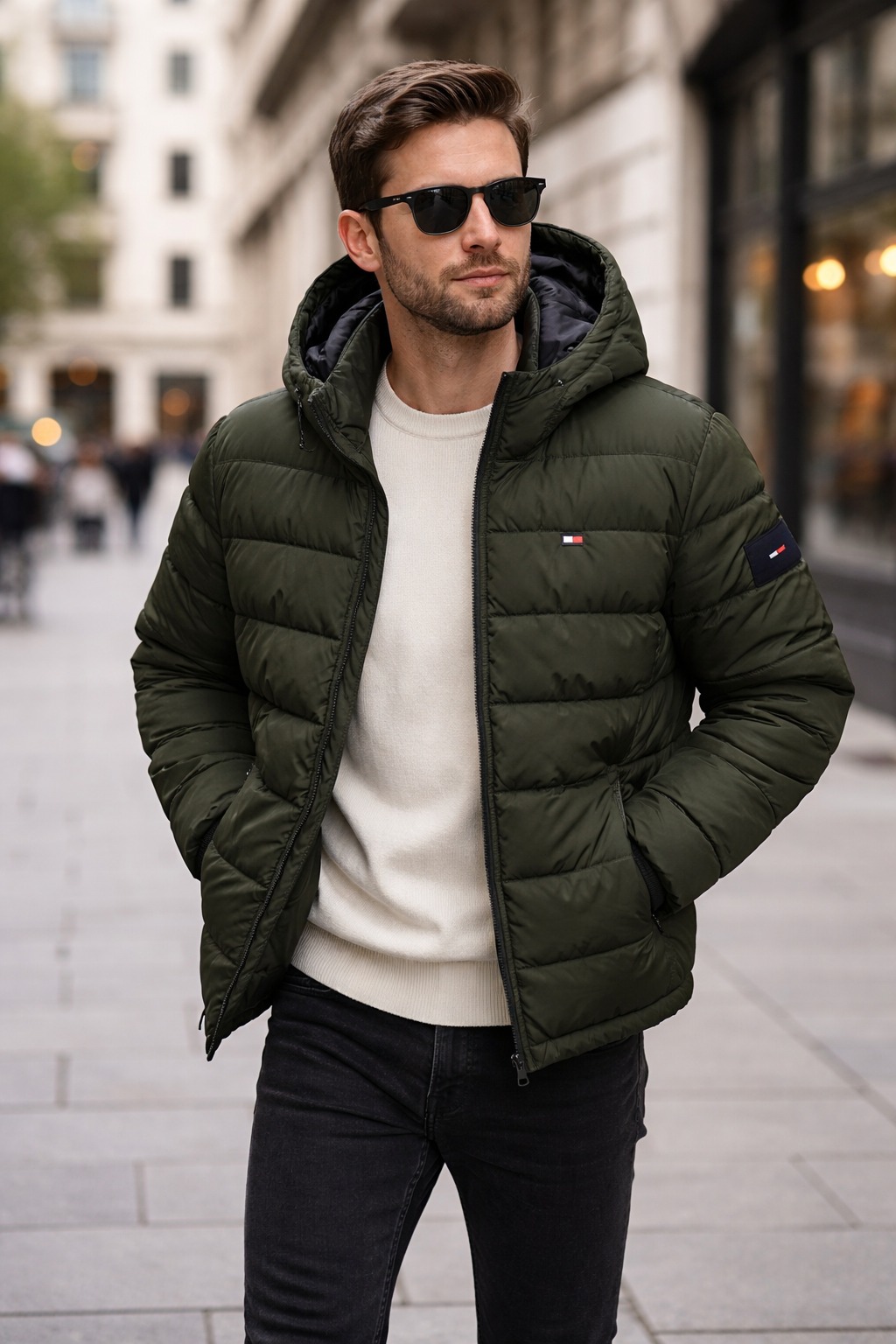Áo Khoác Phao Chính Hãng - Áo Phao Tommy Hilfiger ''Olive'' - 158AN508-044