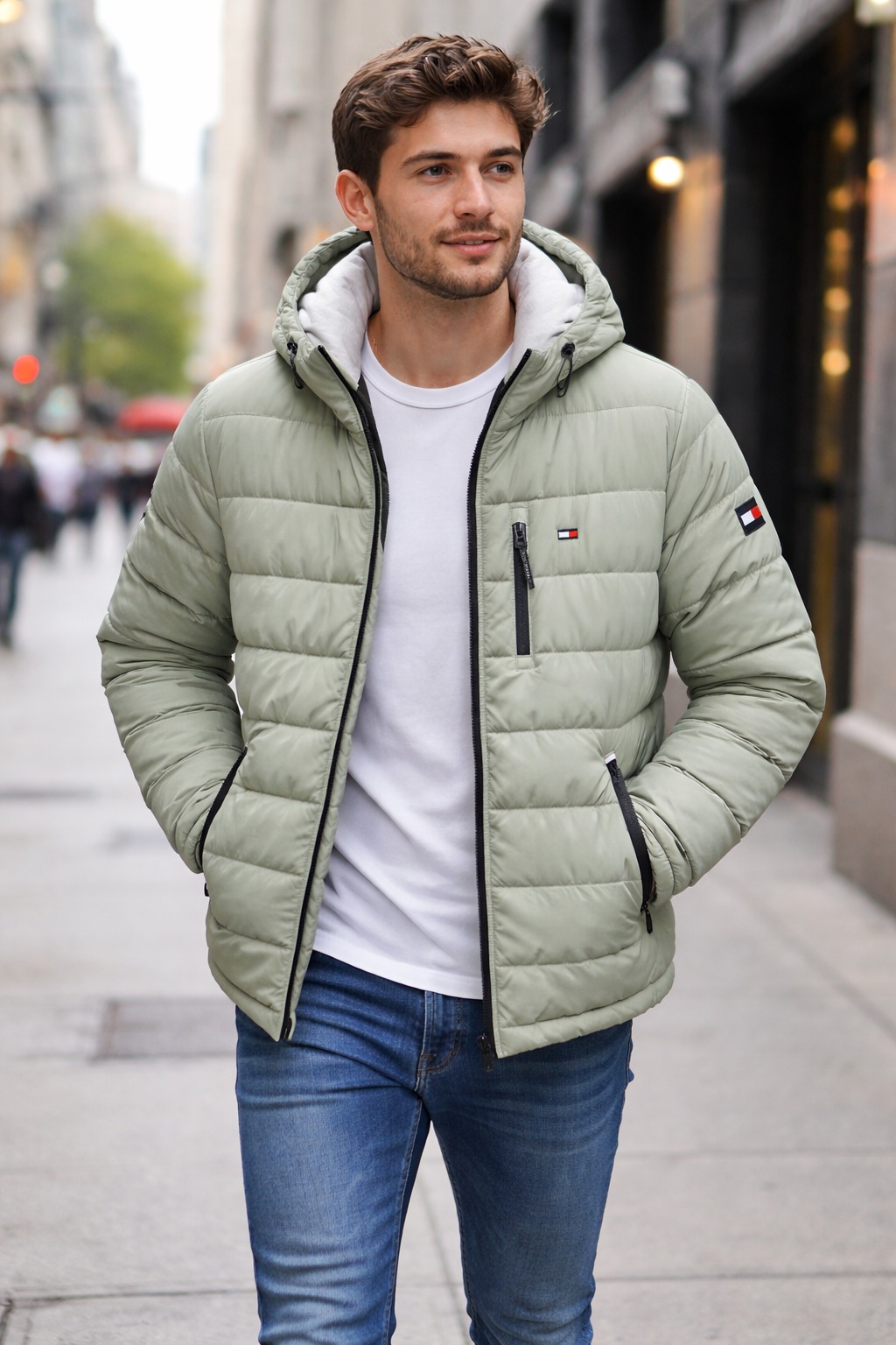 Áo Khoác Phao Chính Hãng - Áo Phao Tommy Hilfiger ''Grey'' - 151AP213