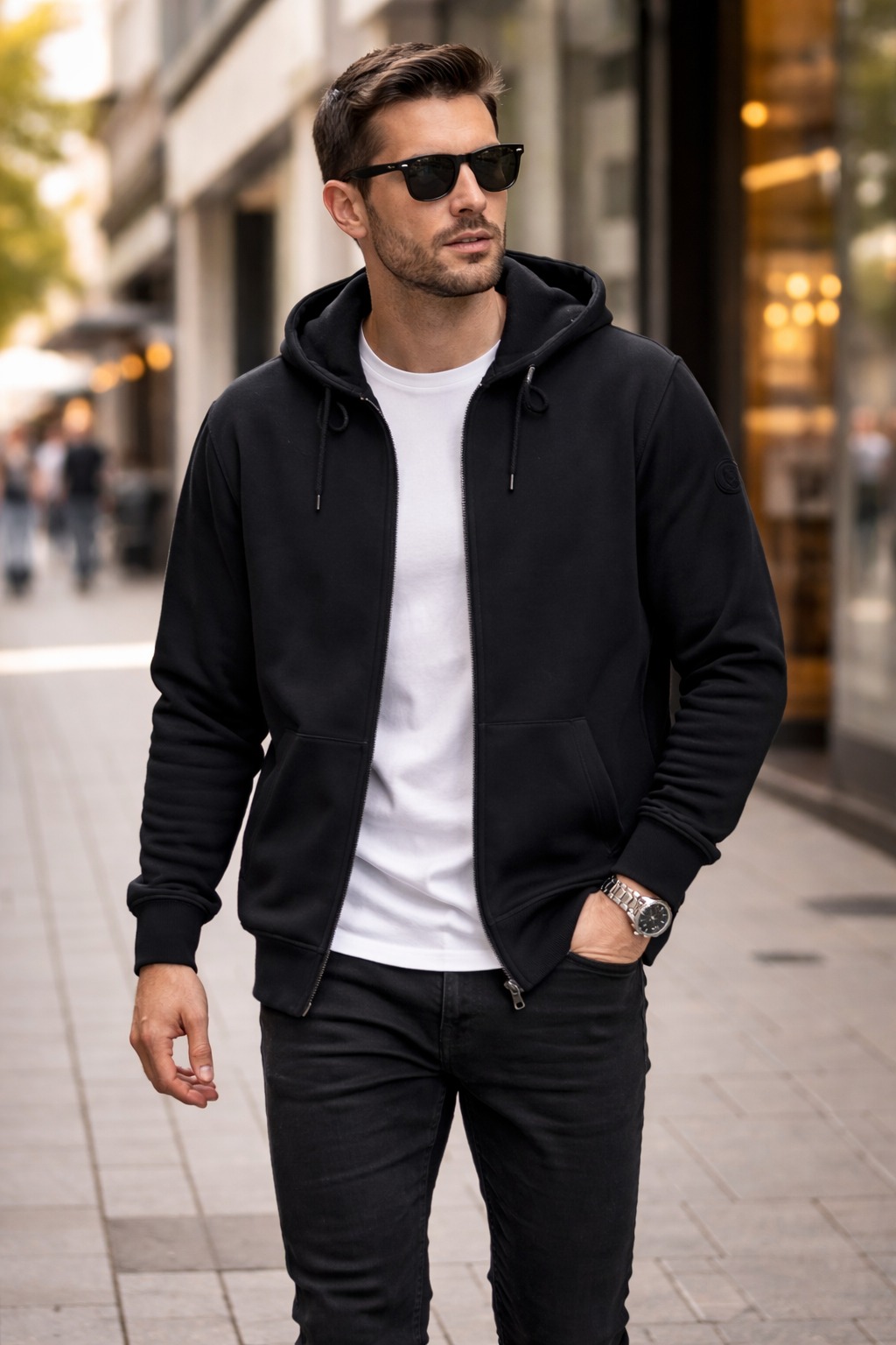 Áo Khoác Chính Hãng - Áo Khoác Lông Michael Kors Black Logo Tròn - M23652RS-02