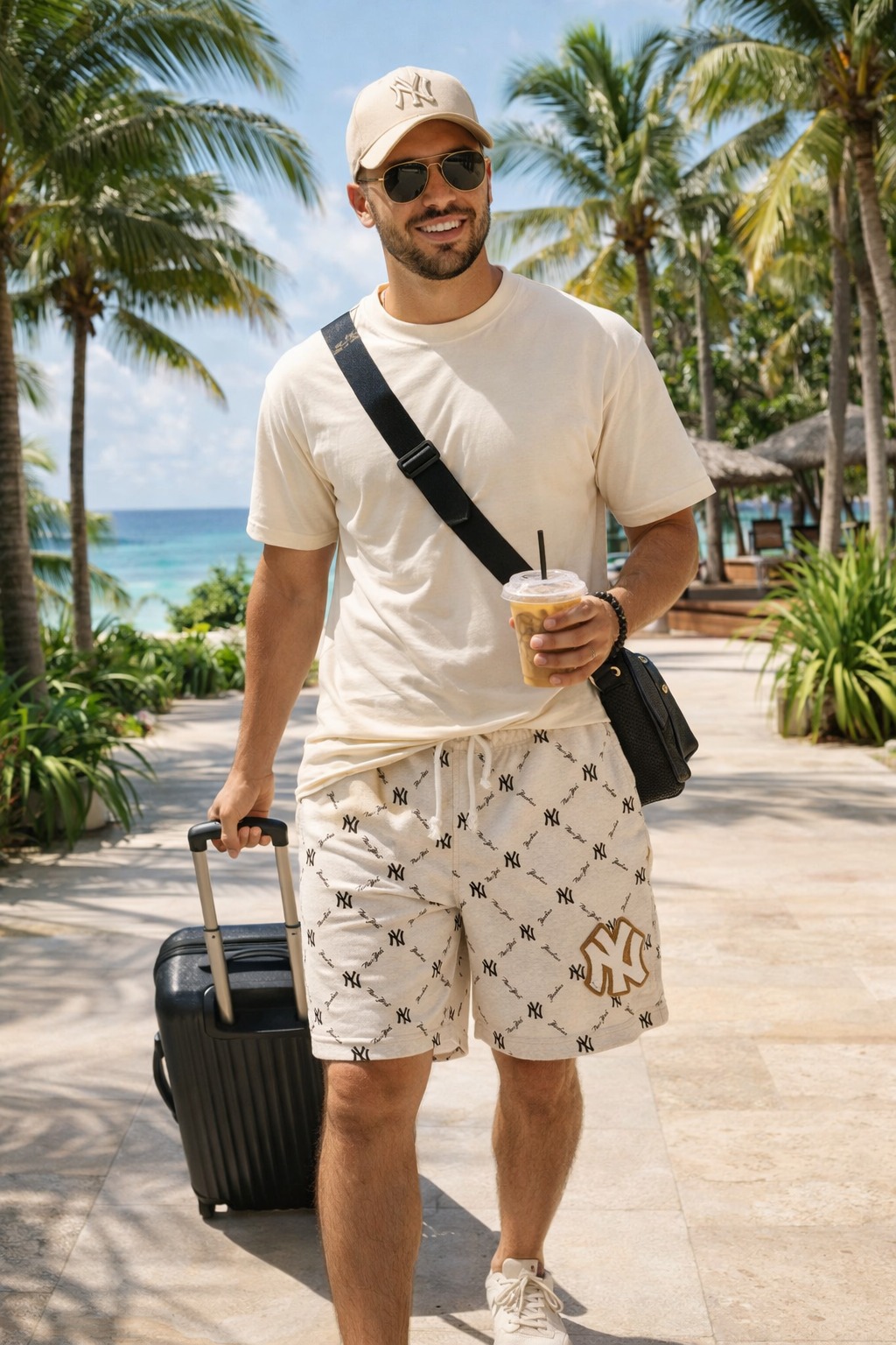 QUẦN SHORTS Chính Hãng - New Era x MLB Monogram 