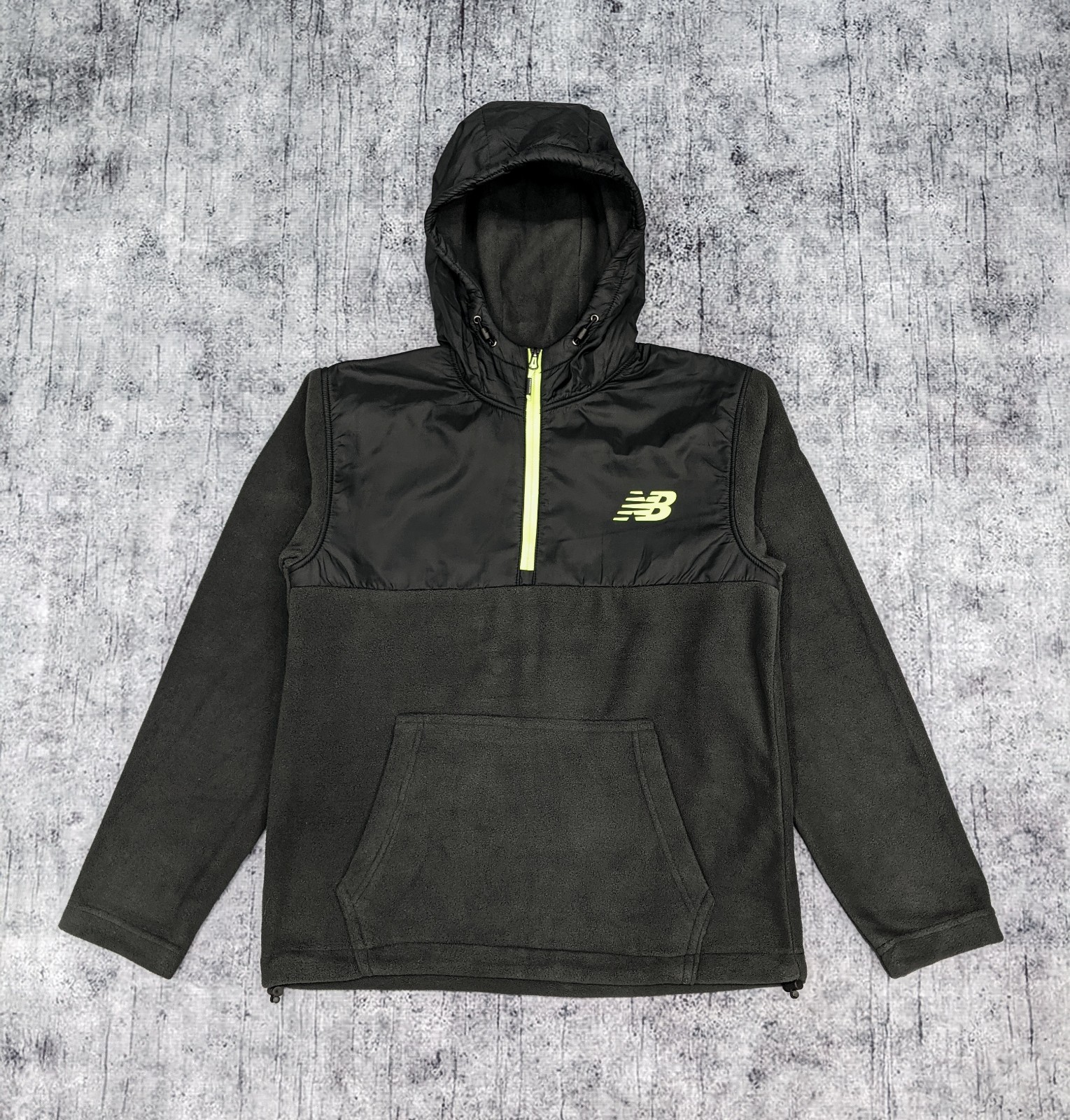 Áo Hoodie Nỉ Bông New Balance 1/2 Zip Fleece - Grey/Neon