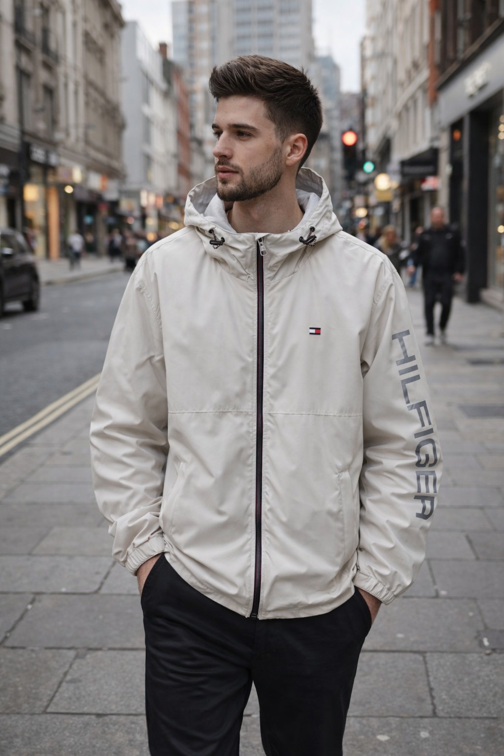 Áo Khoác Chính Hãng - Tommy Hilfiger Zipper Nylon Jacket 