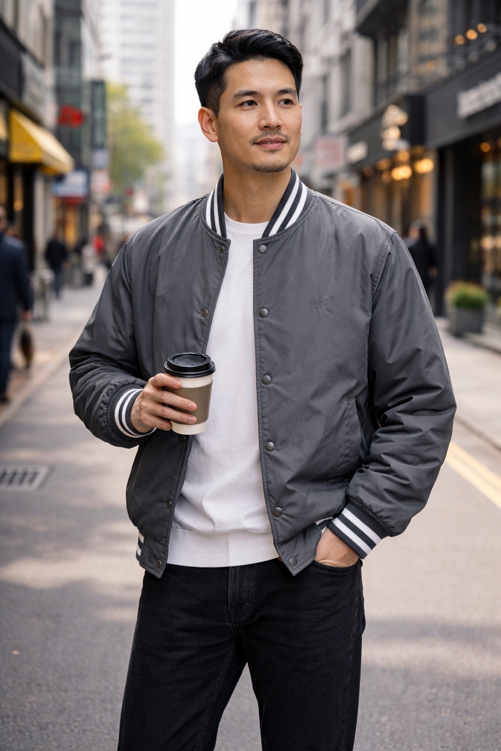 Áo Khoác Chính Hãng - New Blance Insulated Varsity Jacket  ''Grey''- NB0303-003