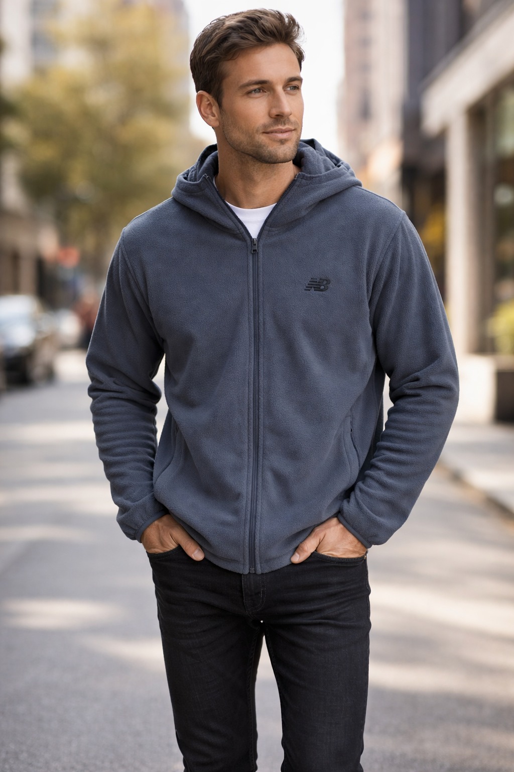 Áo Khoác Chính Hãng - New Balance Nỉ ' Gray'- KNB-060