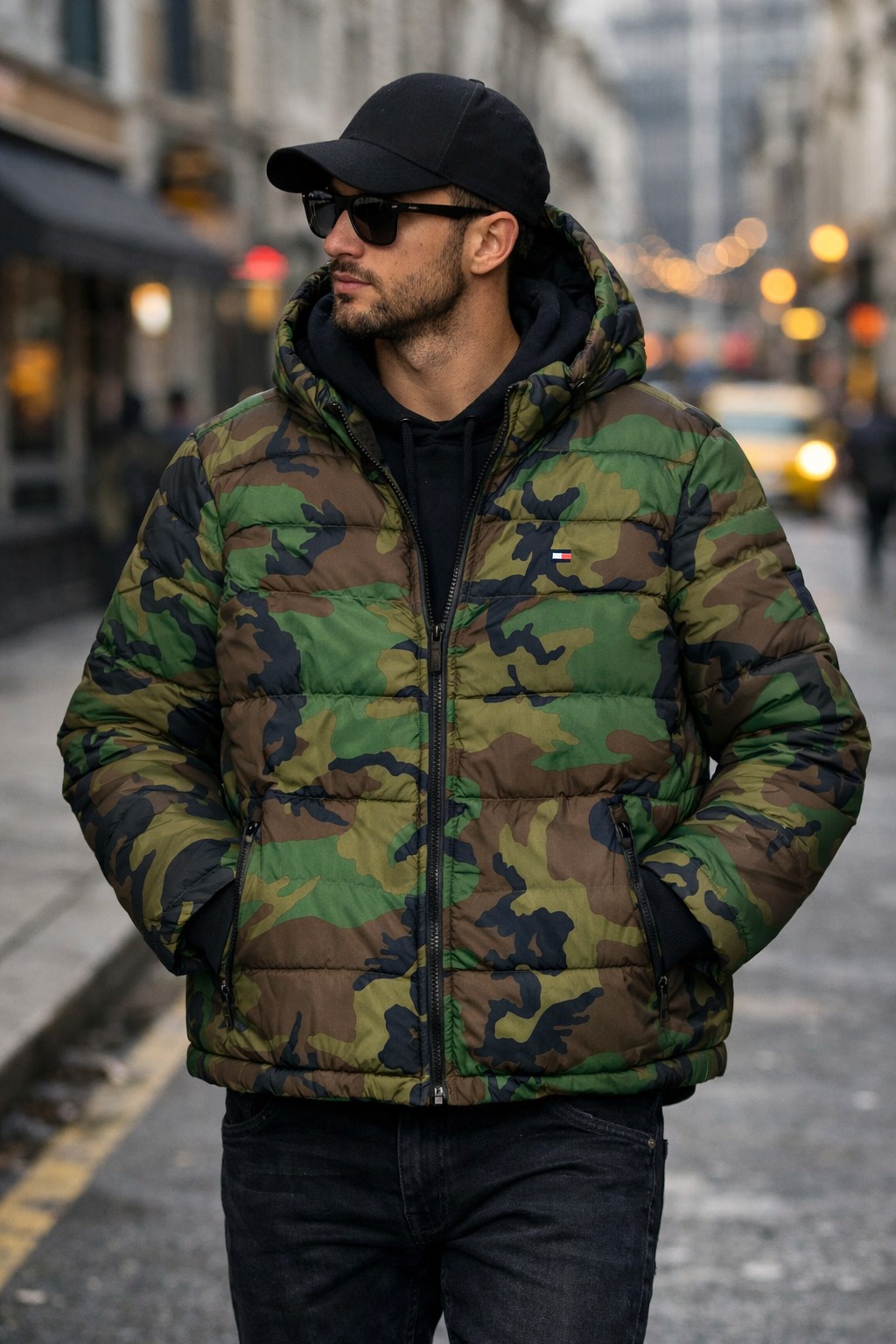 Áo Khoác Phao Chính Hãng - Áo Phao Tommy Hilfiger ''Green Camo'' - 158AN508-444