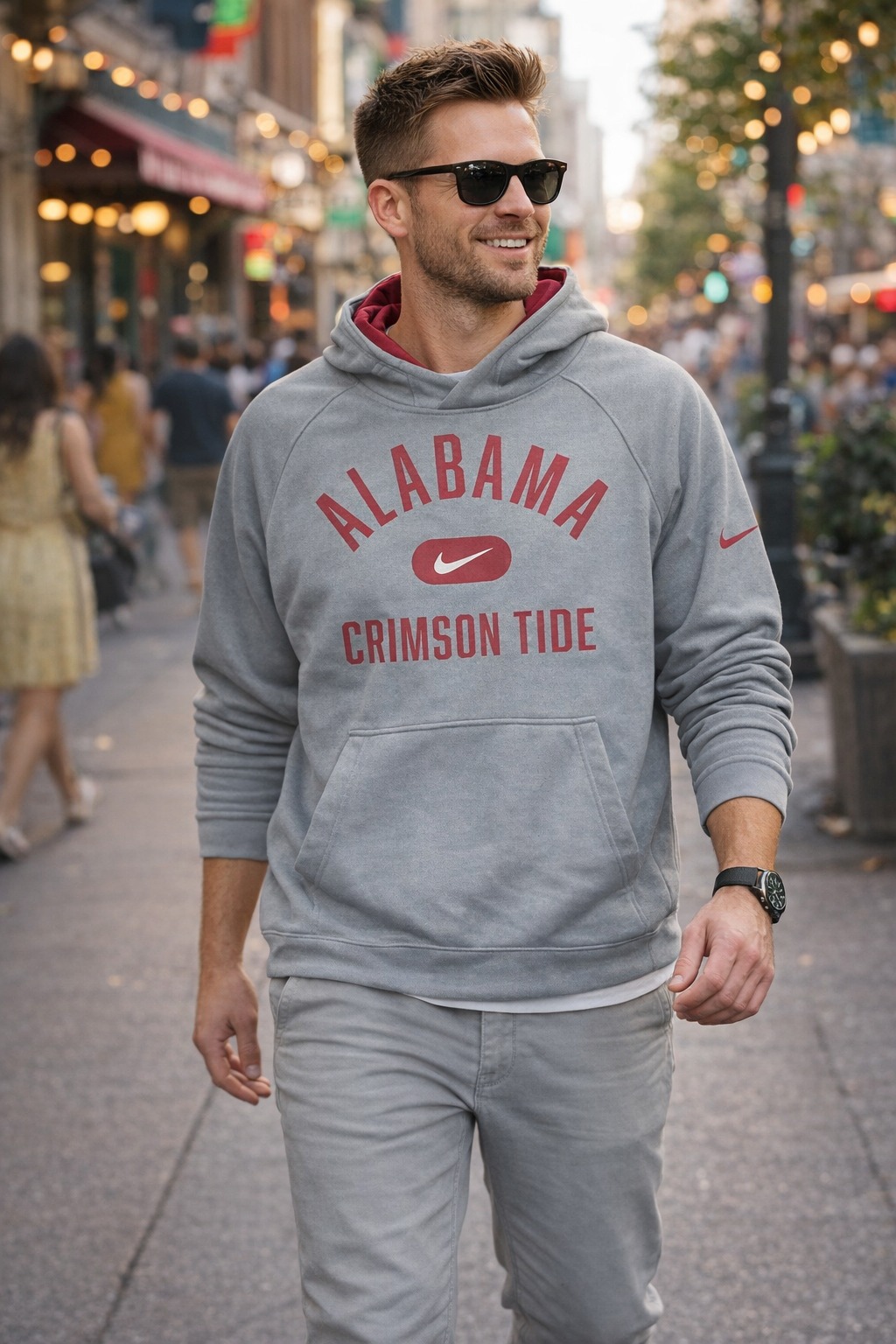 Áo Hoodie Chính Hãng - Nike Alabama Crimson Tide Basketball Men ''Grey'' - HD0010