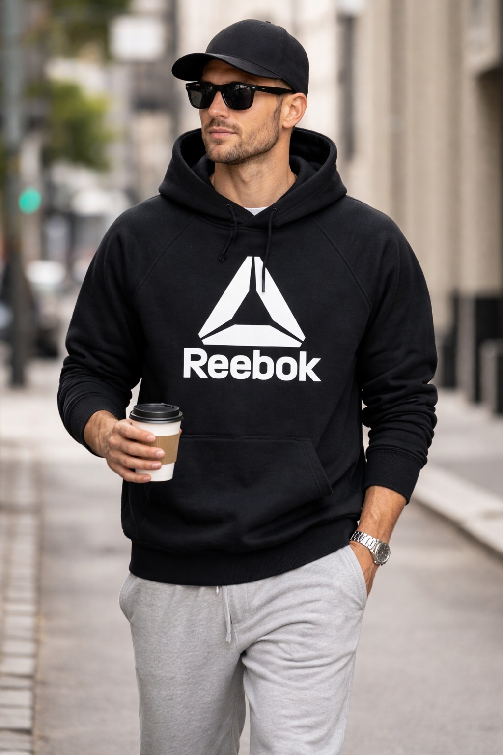 Áo Hoodie - Reebok LoGo 'Black' - S1438