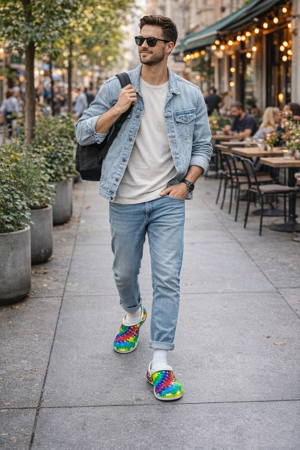 Dép Chính Hãng - Sục Crocs Rainbow Classic - CR0111