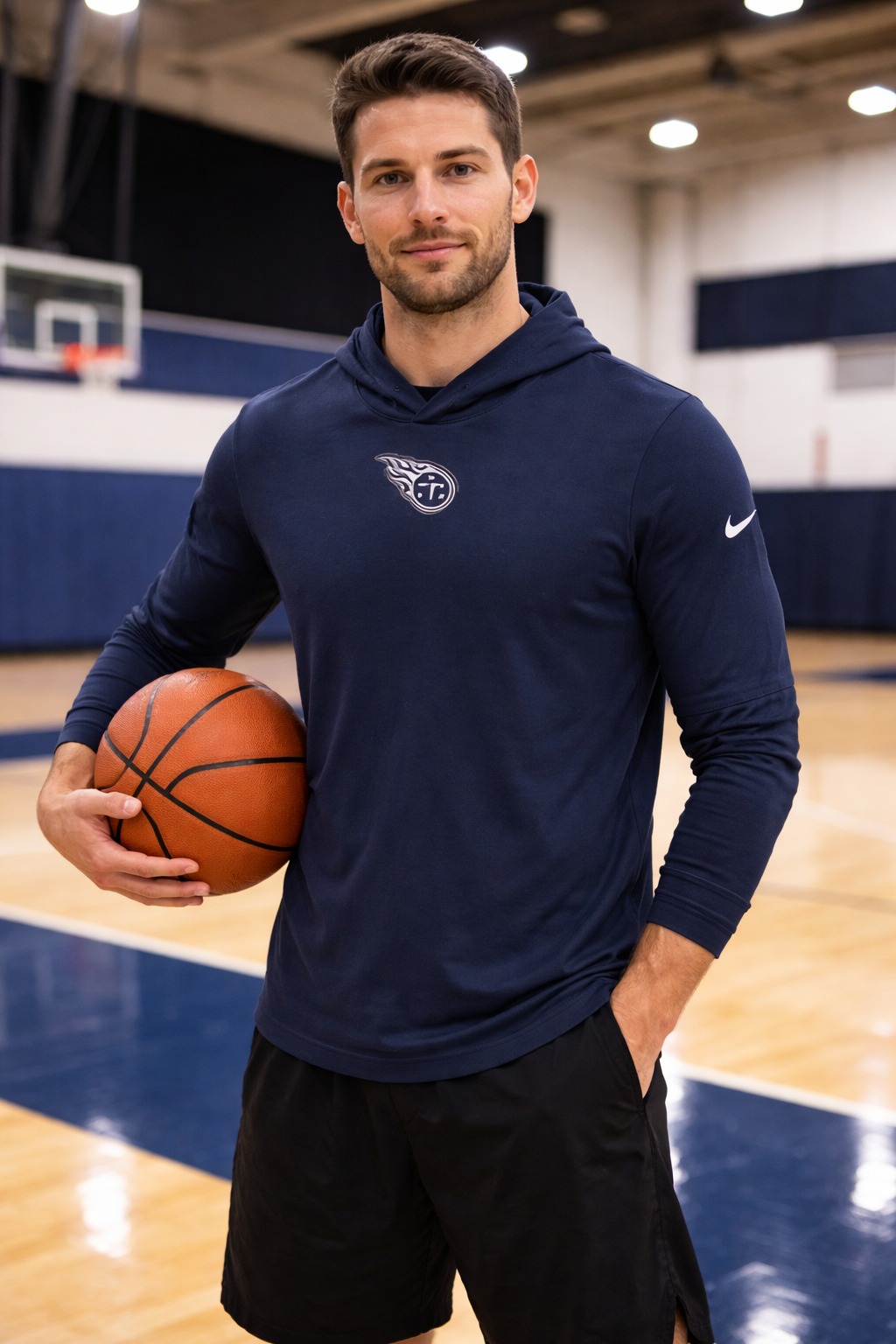Áo Hoodie Chính Hãng - Nike Sideline Performance Long Sleeve Hoodie 'Navy' - OOMQ-41S-8F-PKB