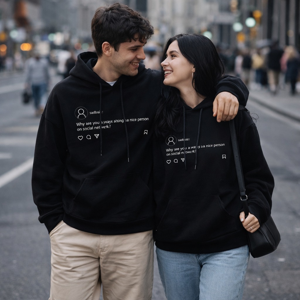 Áo Hoodie Chính Hãng -  Áo Hoodie Sadboizaintcry Sadtagram 'Black' - AHSS-001