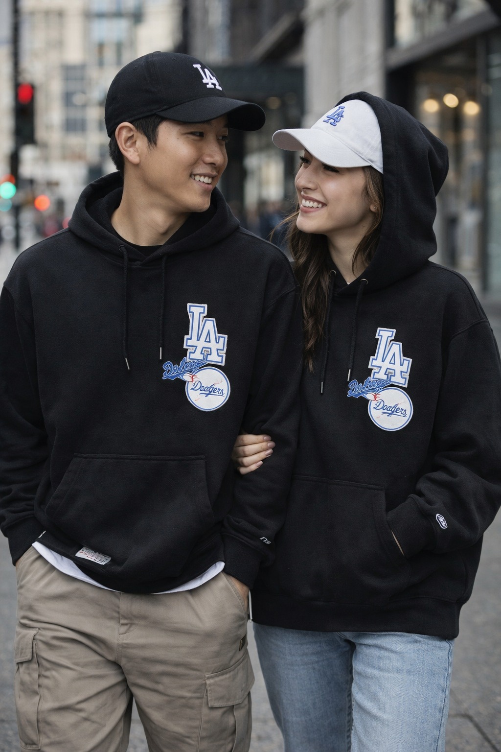 Áo Hoodie Chính Hãng - Newera LA Sudadera Dodgers - Black - 12142435