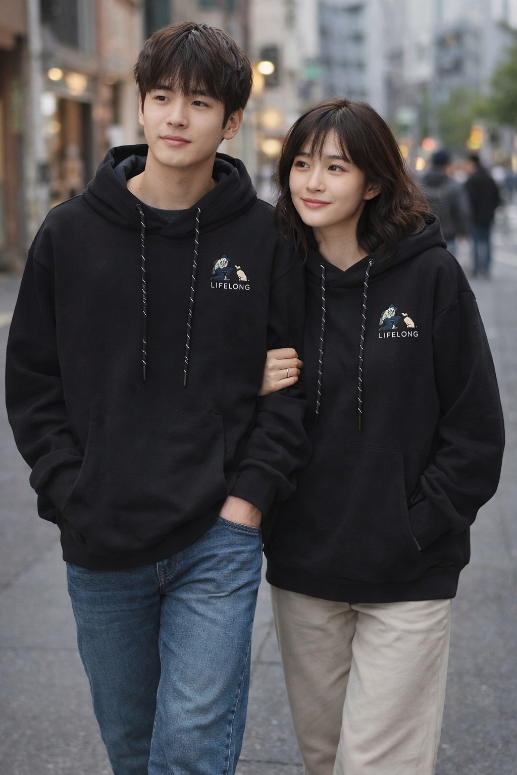 ÁO HOODIE - Lifelog Black Hoodie Zip - LL00235