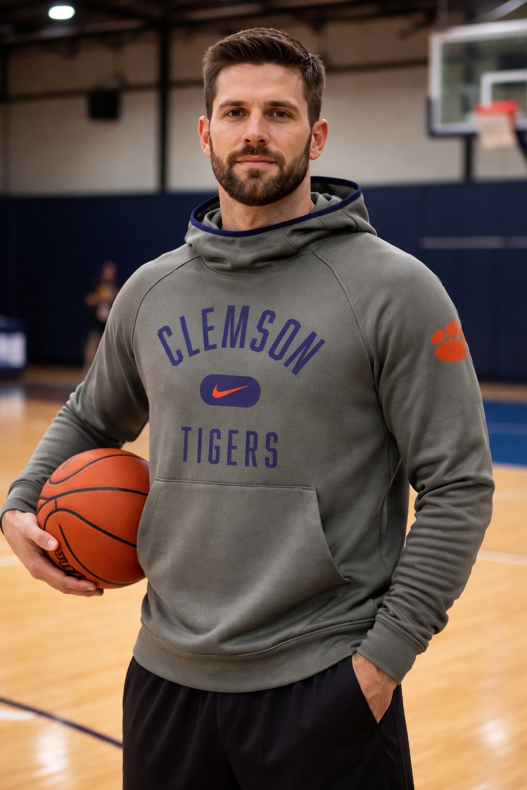 Áo Hoodie Chính Hãng - Nike Clemson Tigers Hoodie Basketball 
