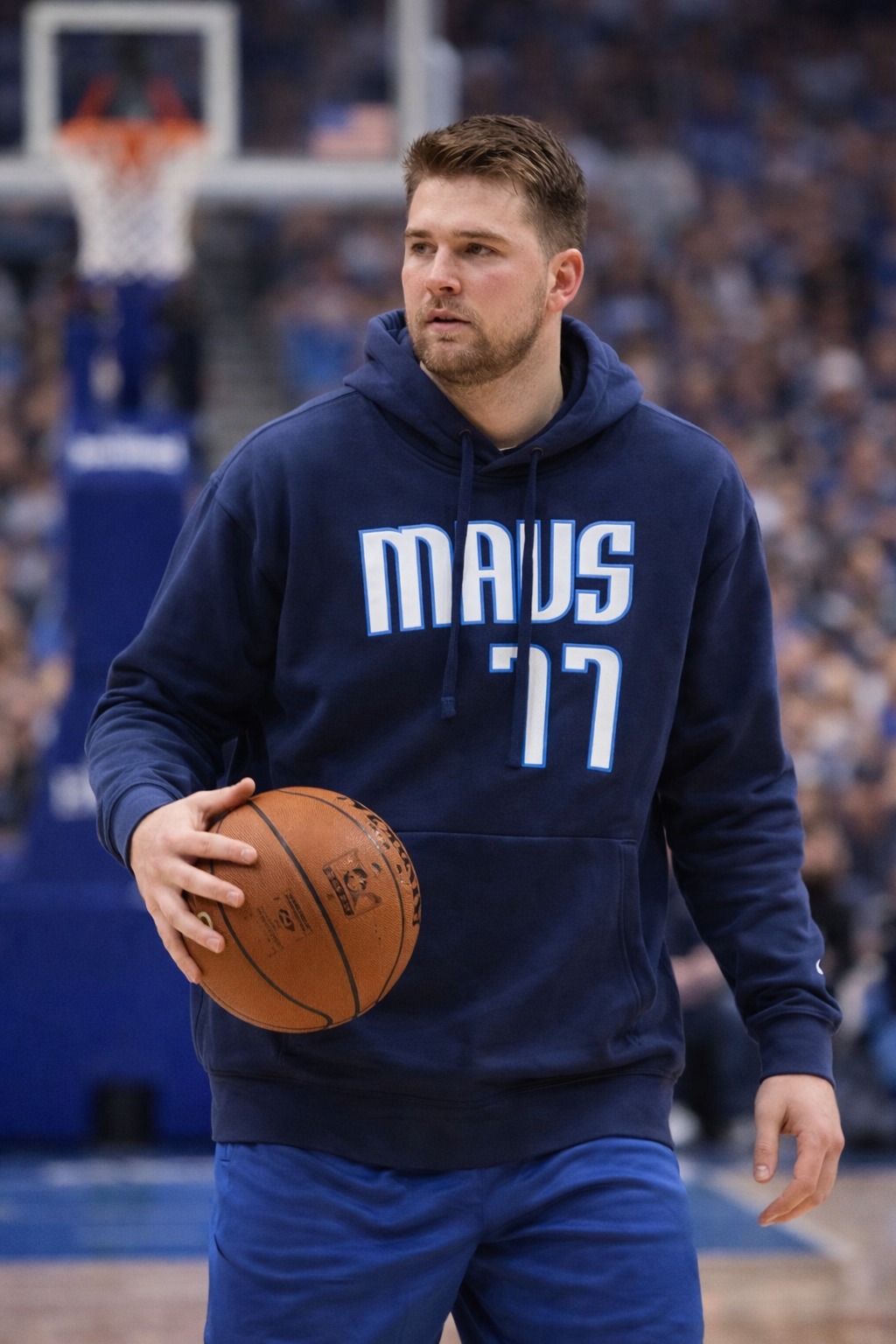 Áo Hoodie - Nike NBA Basketball Maus 77 'Blue' - DH6536-419