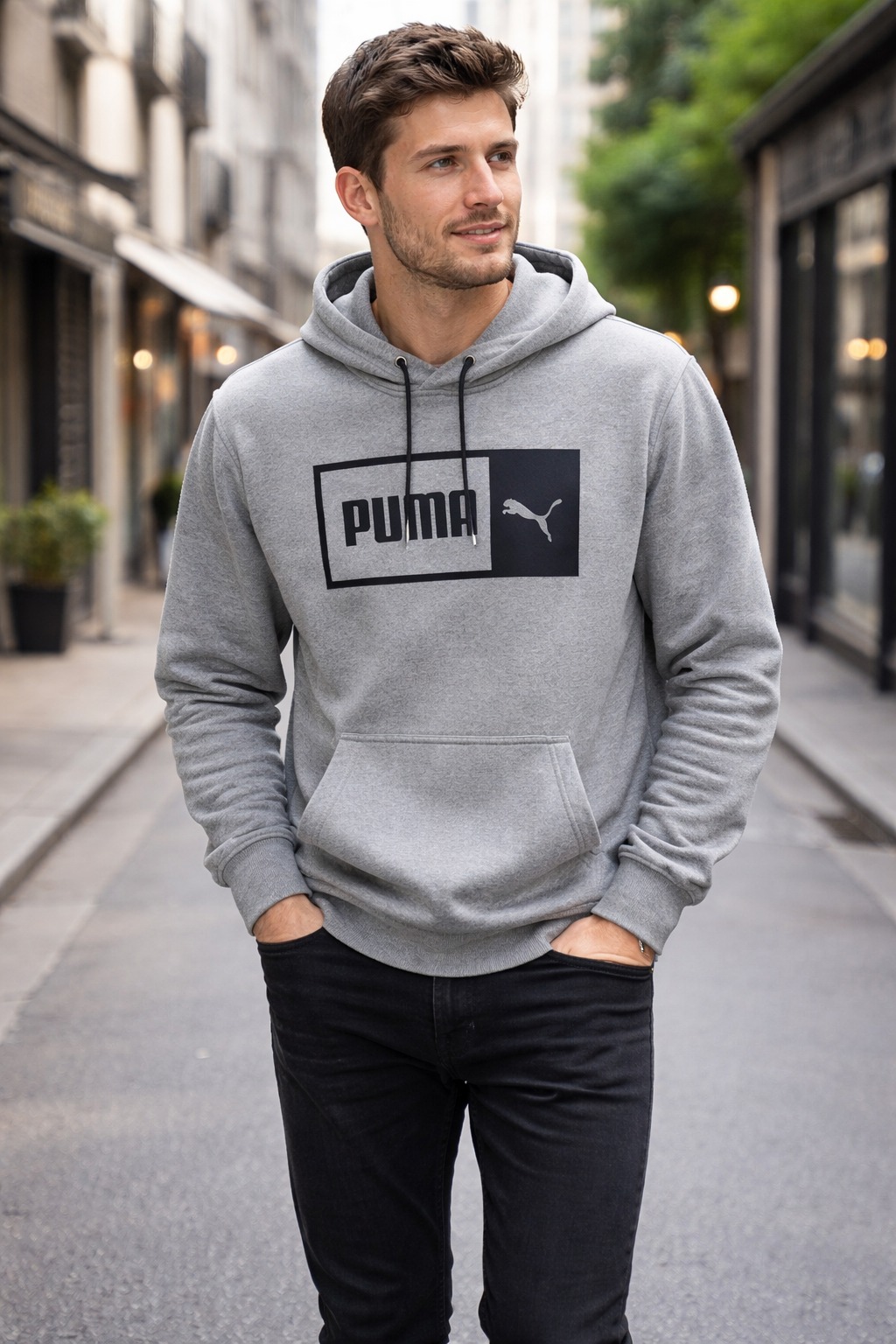 Áo Hoodie - Puma Logo 'Grey' - 848222-03