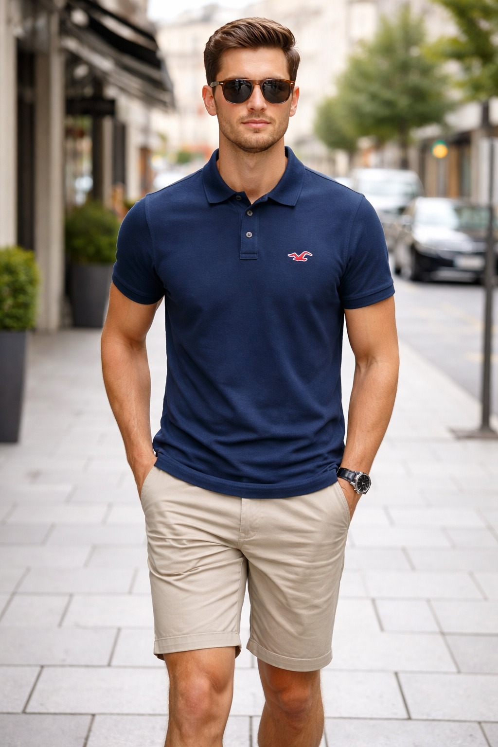 Áo Polo Chính Hãng - Hollister Polo Shirt Mens Blue Preppy Navy - THS-451