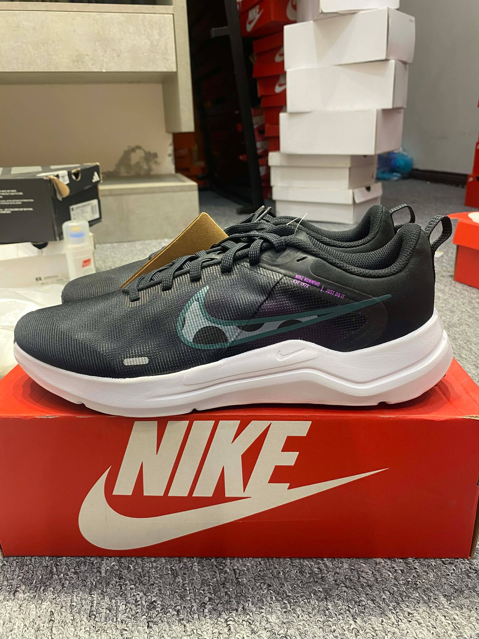 Giày Casual Chính Hãng - Nike Downshifter 12 'Black Light Silver' - DD9293-010