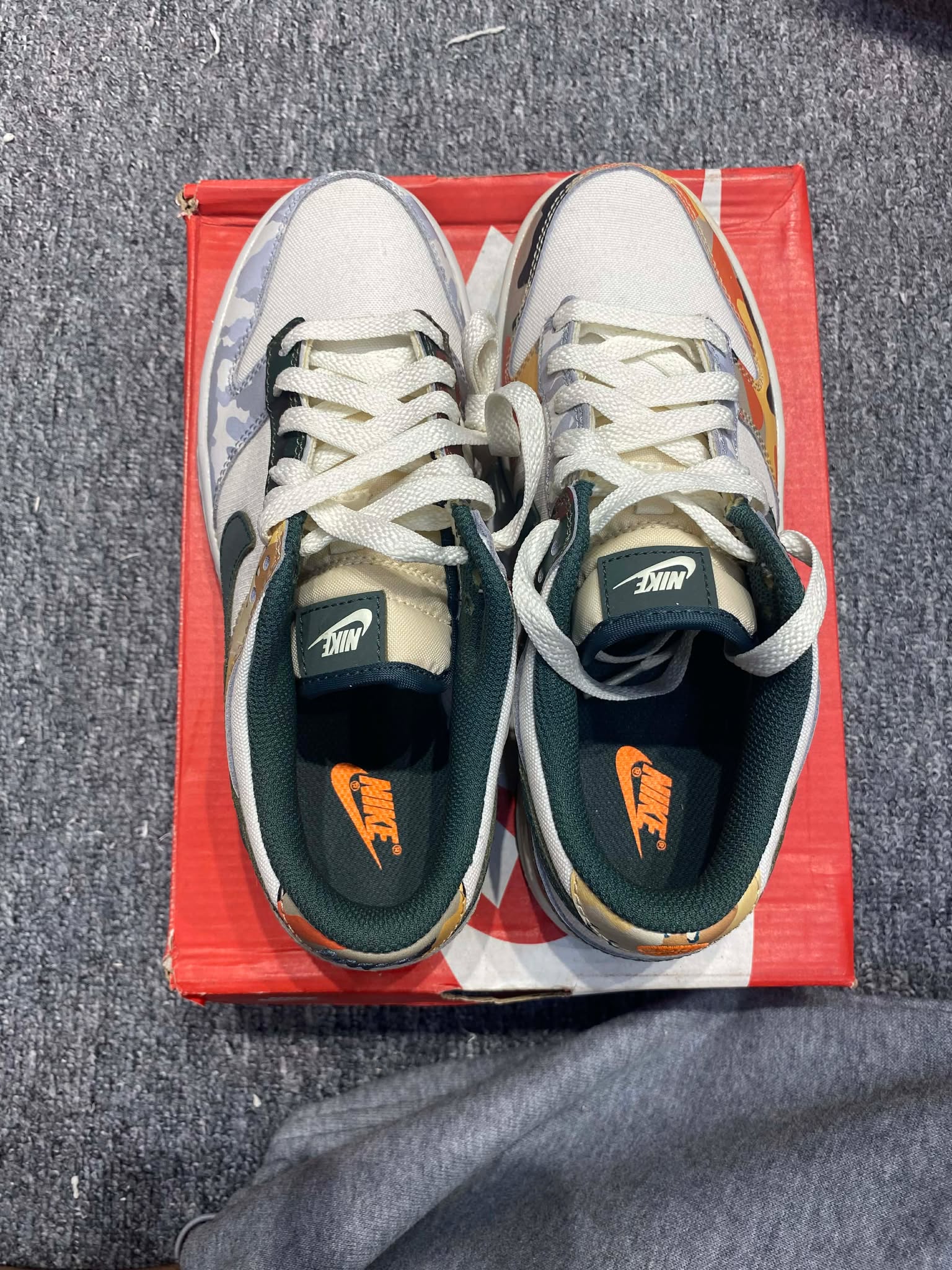 Giày Casual Chính Hãng - Nike Dunk Low SE GS 'Sail Multi Camo' - DB1909-100