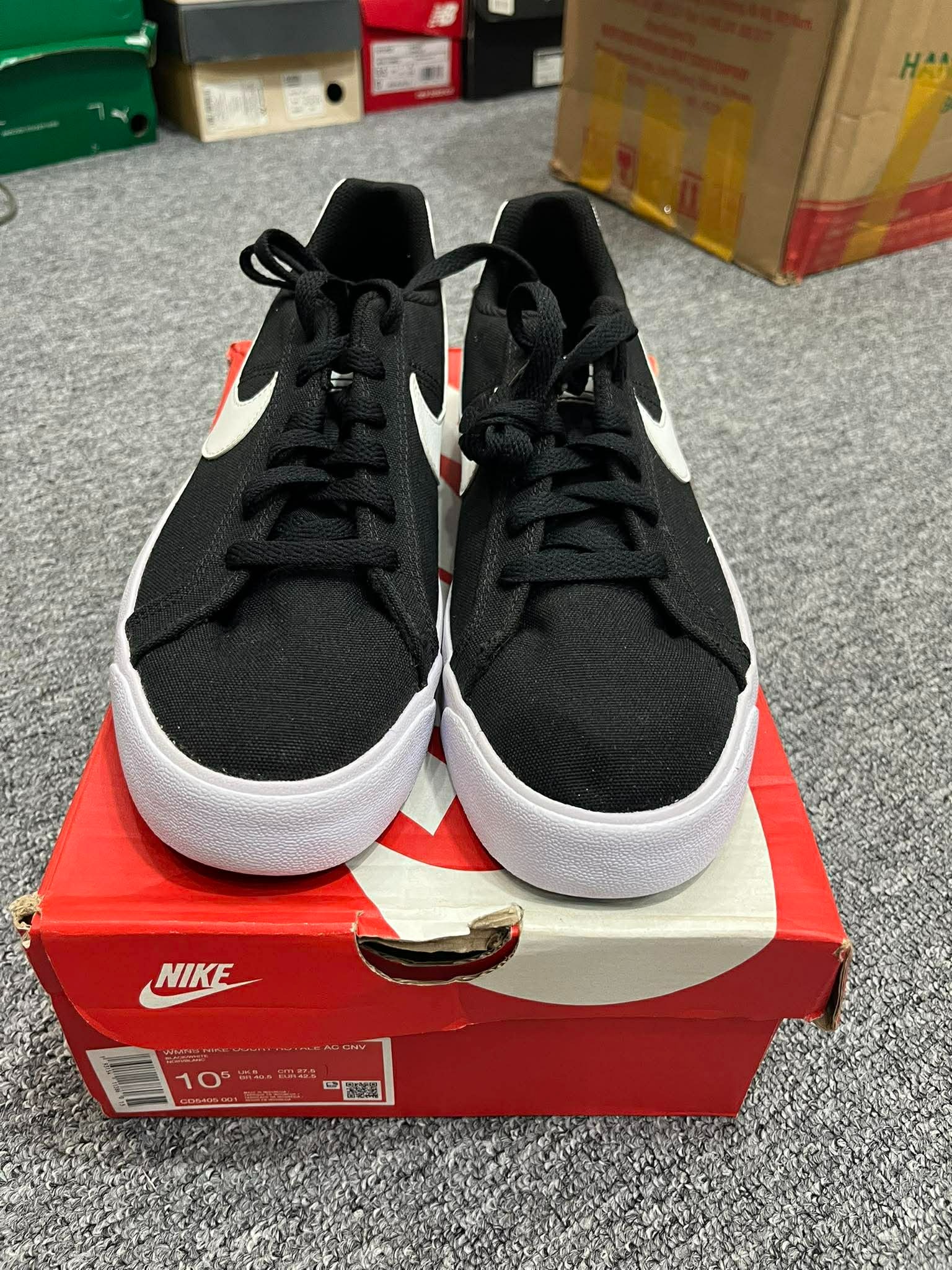 Giày Casual Chính Hãng - Nike Wmns Court Royale AC Canvas 'Black White' - CD5405-010