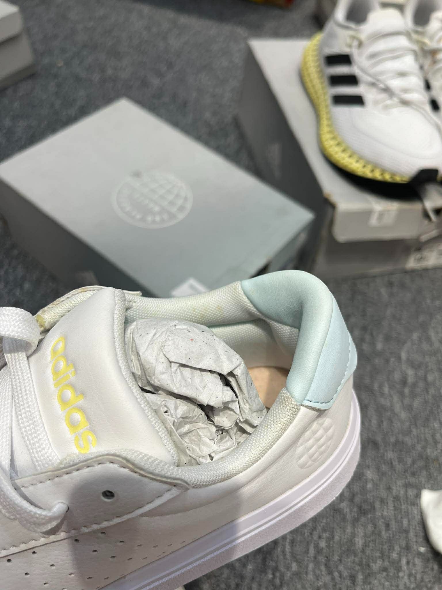 Giày Casual Chính Hãng -Adidas Vegan Court White Blue - GX1760