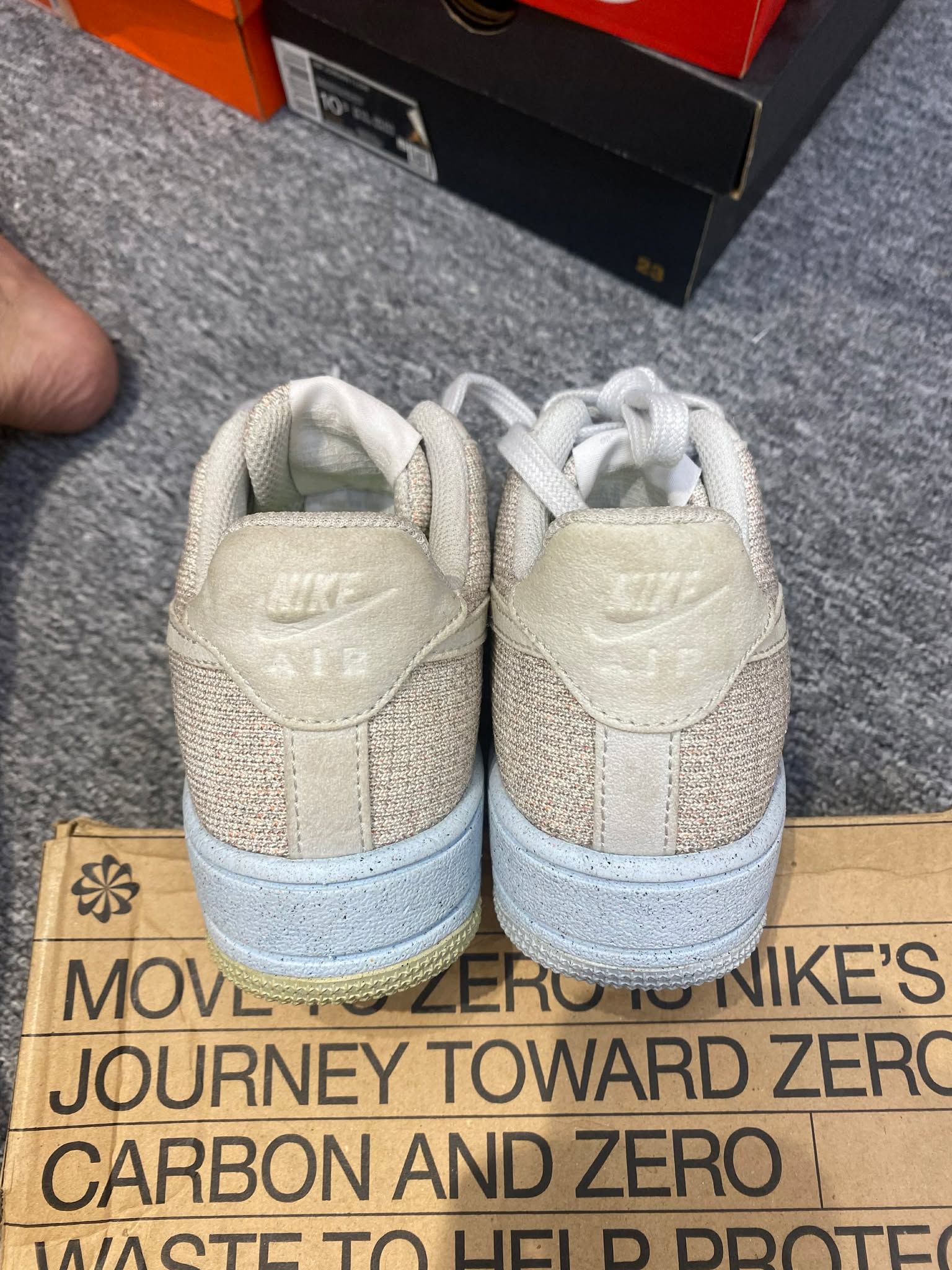 Giày Casual Chính Hãng - Nike Air Force 1 Crater Flyknit 'White Chambray Blue'- DH3375-101