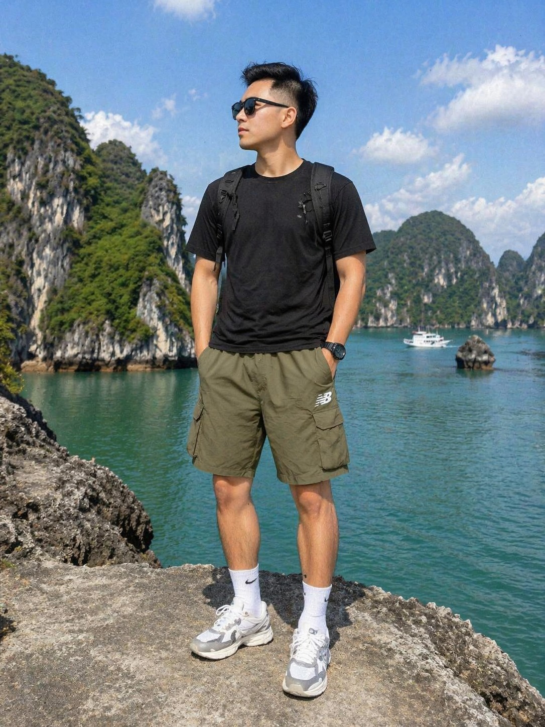 Quần Shorts Chính Hãng - New Balance Lifestyle Cargo Shorts 'Olive' - NB41630