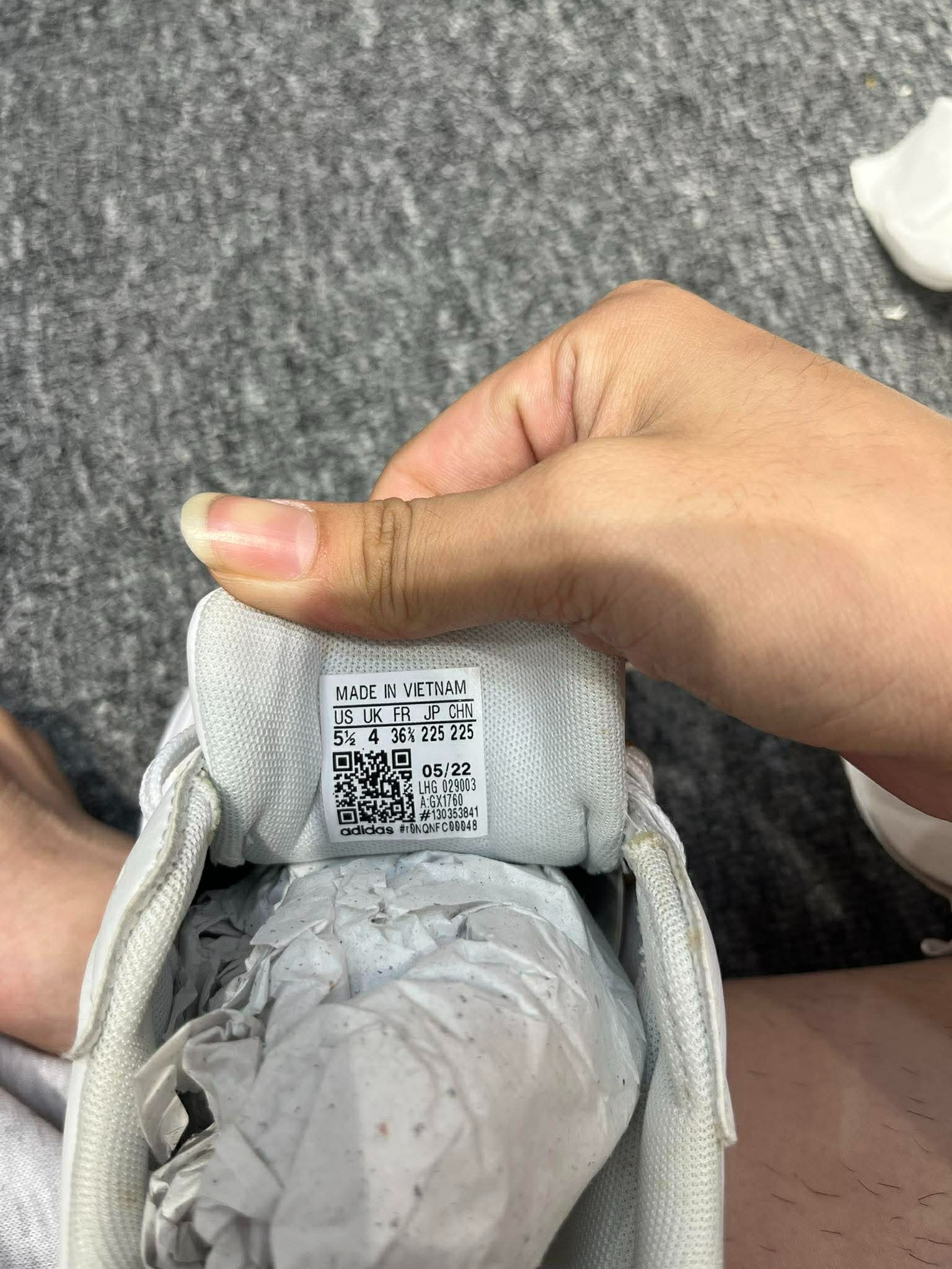 Giày Casual Chính Hãng -Adidas Vegan Court White Blue - GX1760