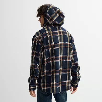 Áo Khoác Chính Hãng - Áo Khoác Đóng Cúc Nỉ Lông Cừu KOHL'S Trinity Coast Hooded 'Nâu/Navy' - DKOL243150-BRO