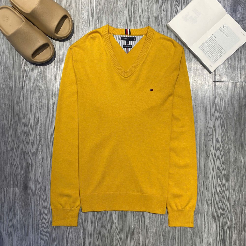 Áo Sweater Chính Hãng - Tommy Hilfiger V-neck Regular Fit 