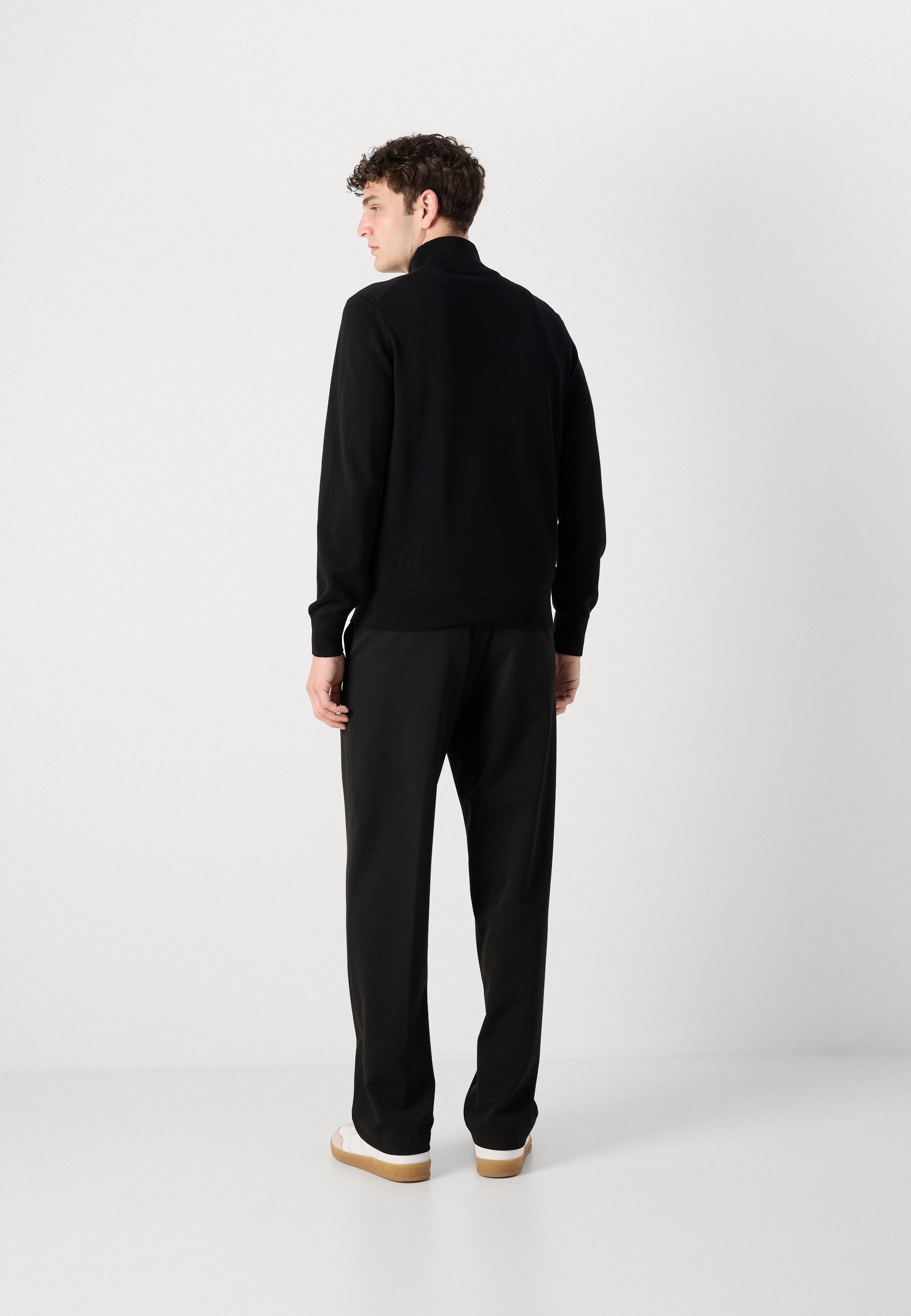 Áo Khoác Chính Hãng - Hugo Boss Zip-up Jacket In Cotton With Logo Badge 
