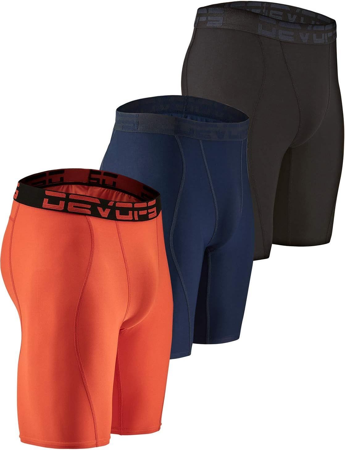 Quần Underwear - DEVOPS 3 Pack Men's Compression Shorts Underwear - 1178455154