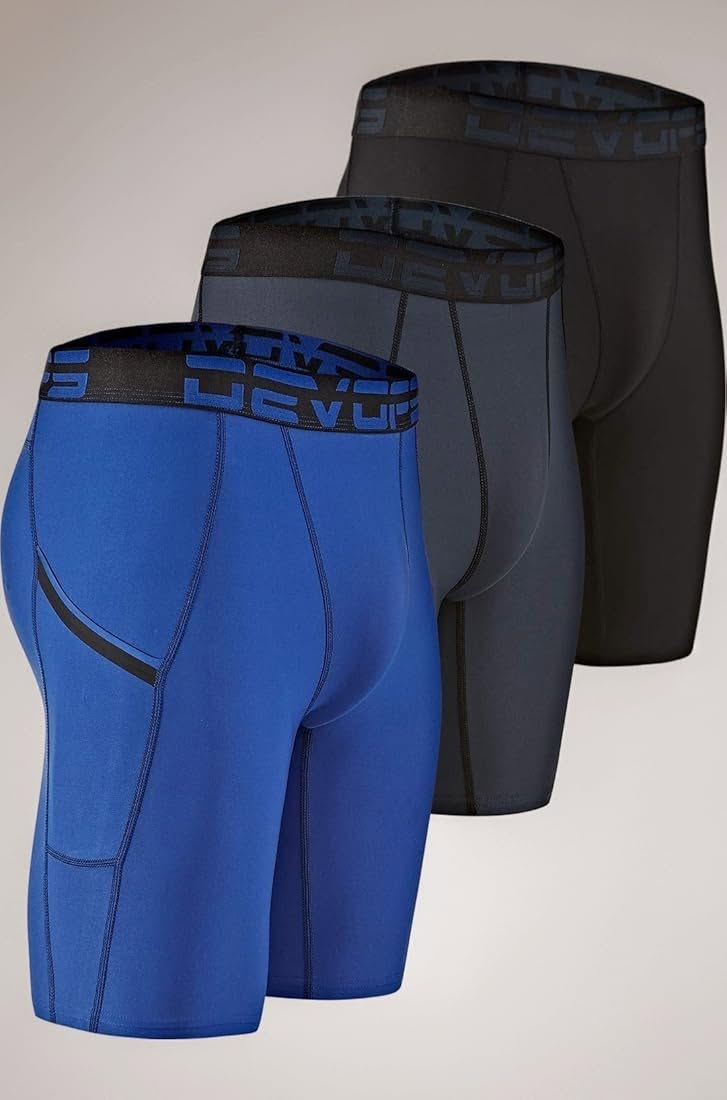 Quần Underwear - DEVOPS 3 Pack Men's Compression Shorts Underwear - 1178455154